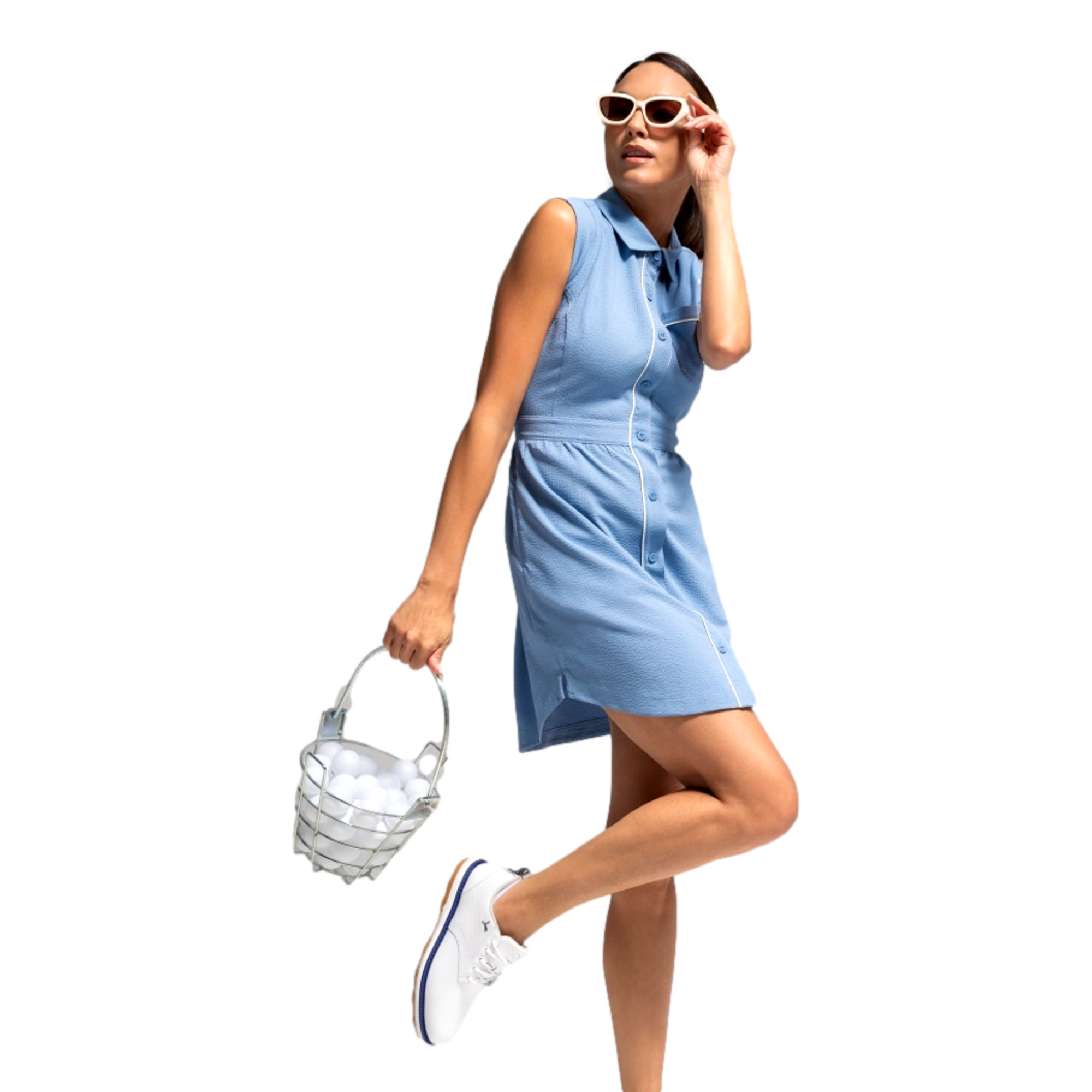 Arnold Palmer Seersucker Sleeveless Dress