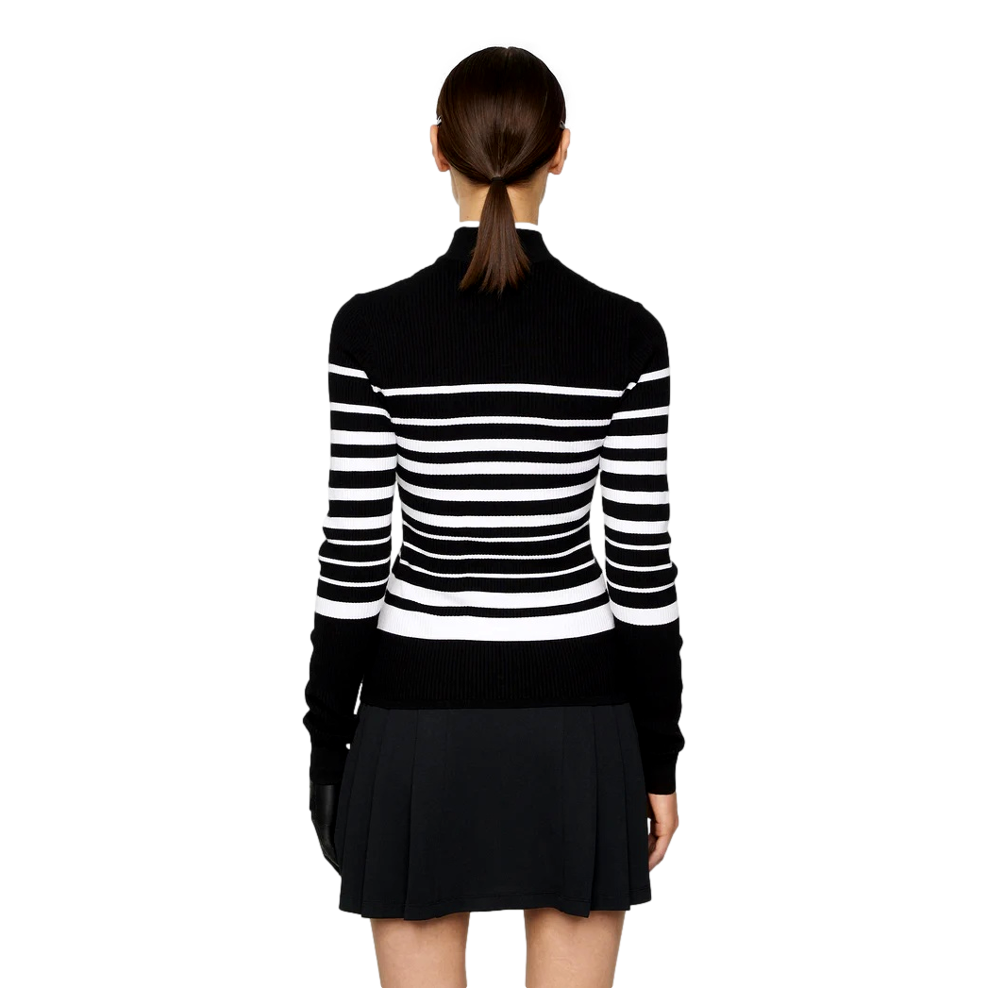 Women's Cheryl Ribbed Knitted Quarter Zip Sweater