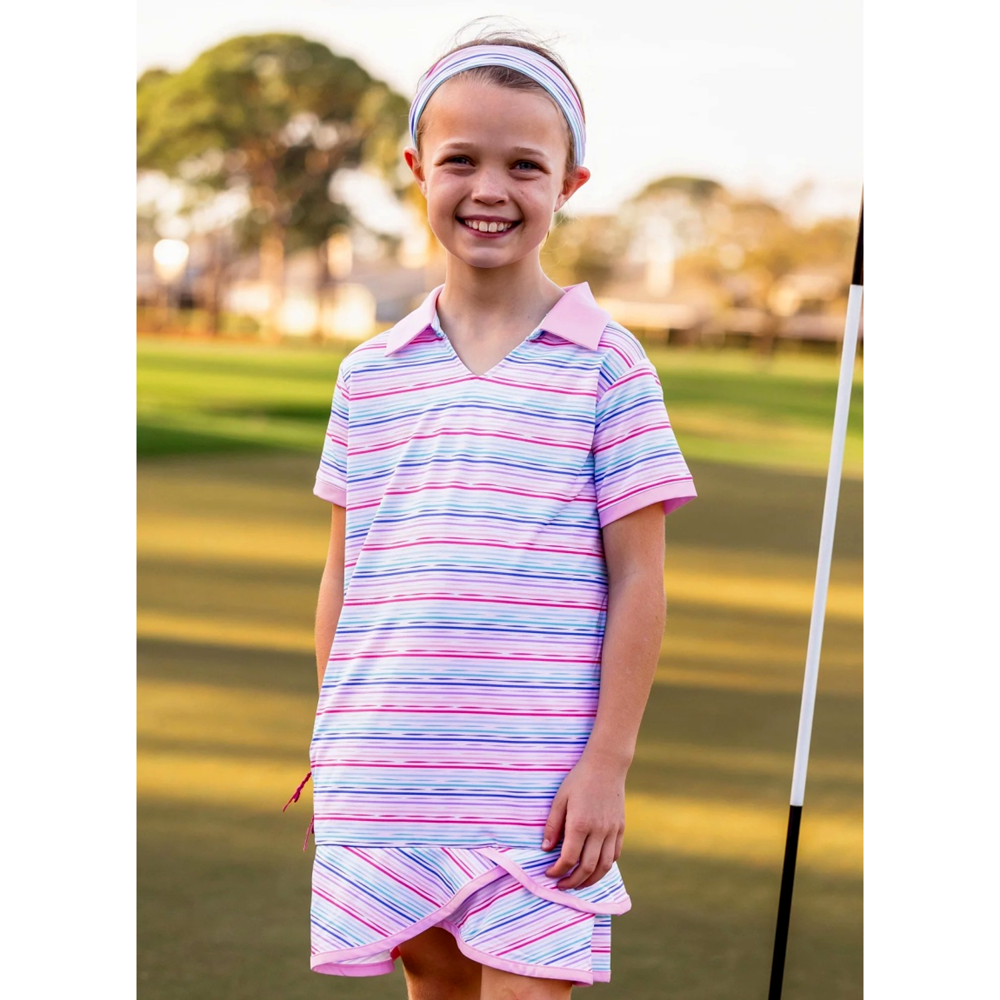 Girls Nora Riviera Scalloped Short Sleeve Dress