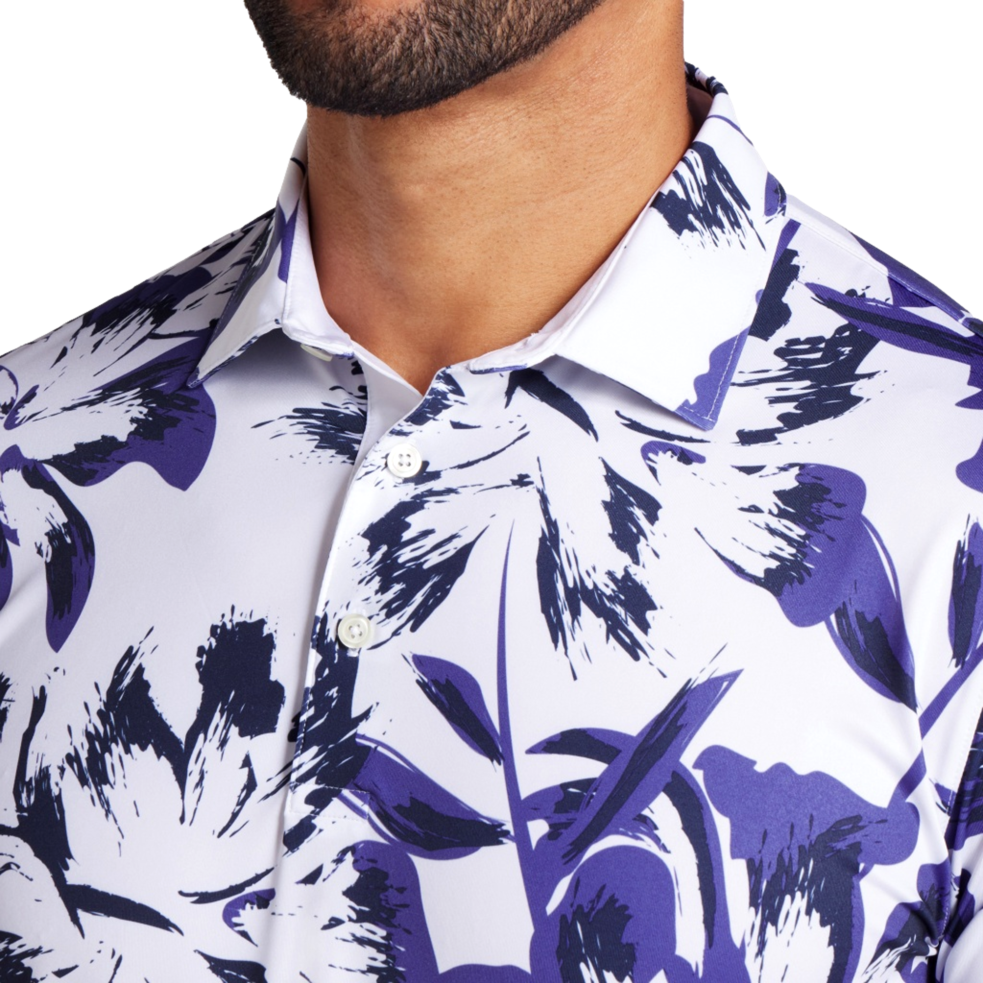 MATTR Broken Flower Polo Shirt