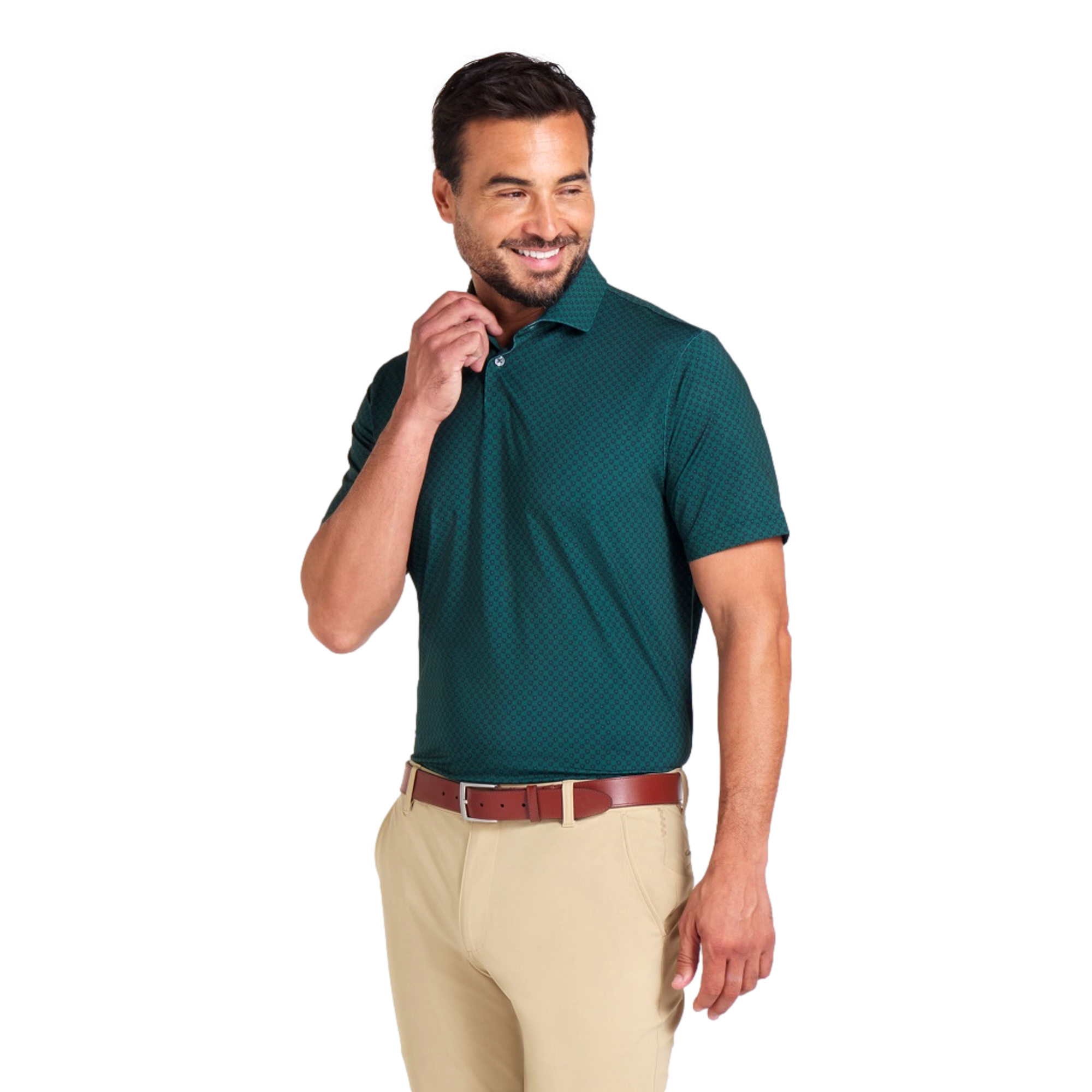 MATTR Micro Floral Polo Shirt