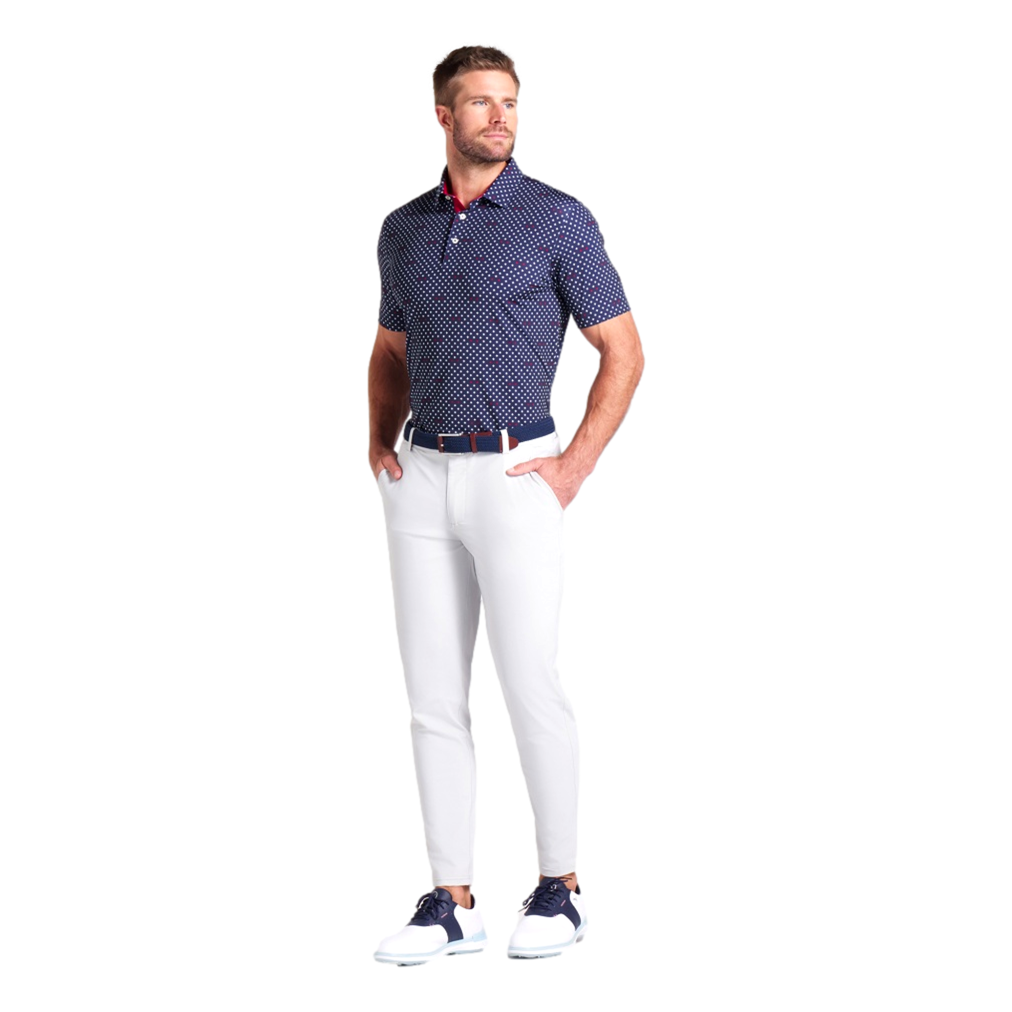 MATTR Men's Performance Burgh Short Sleeve Golf Polo Shirt