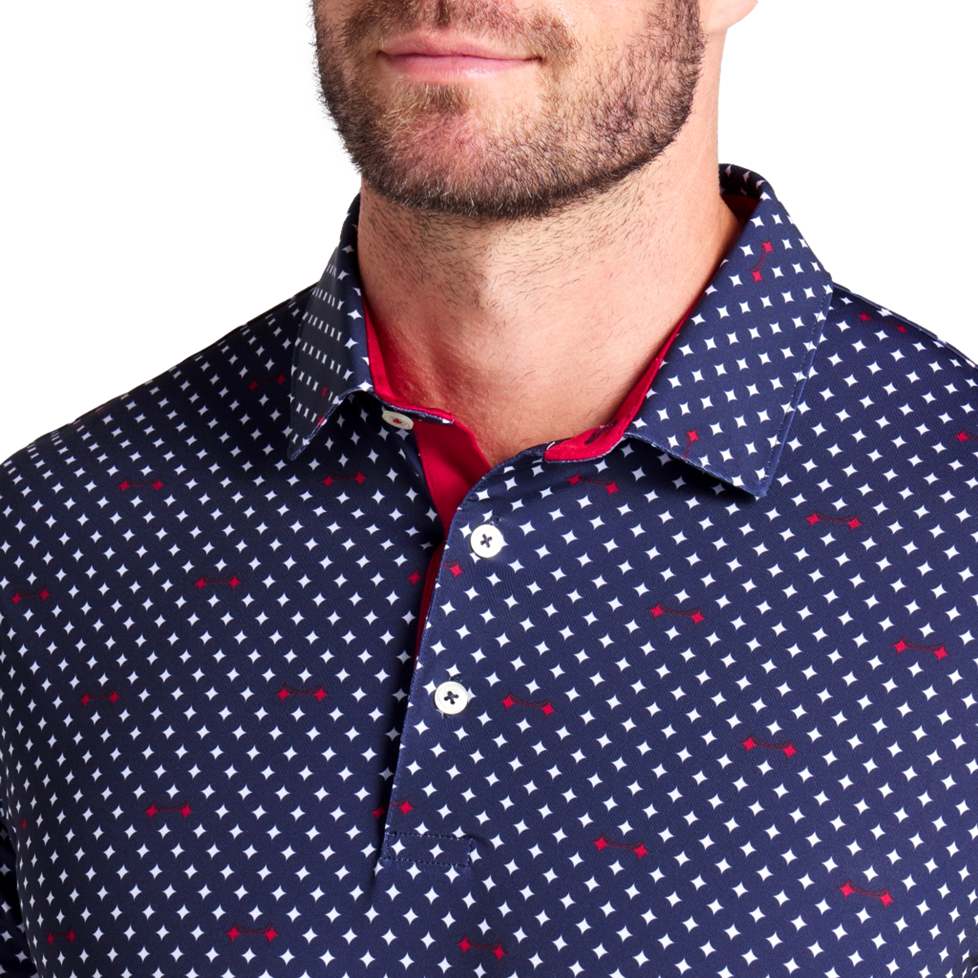 MATTR Men's Performance Burgh Short Sleeve Golf Polo Shirt
