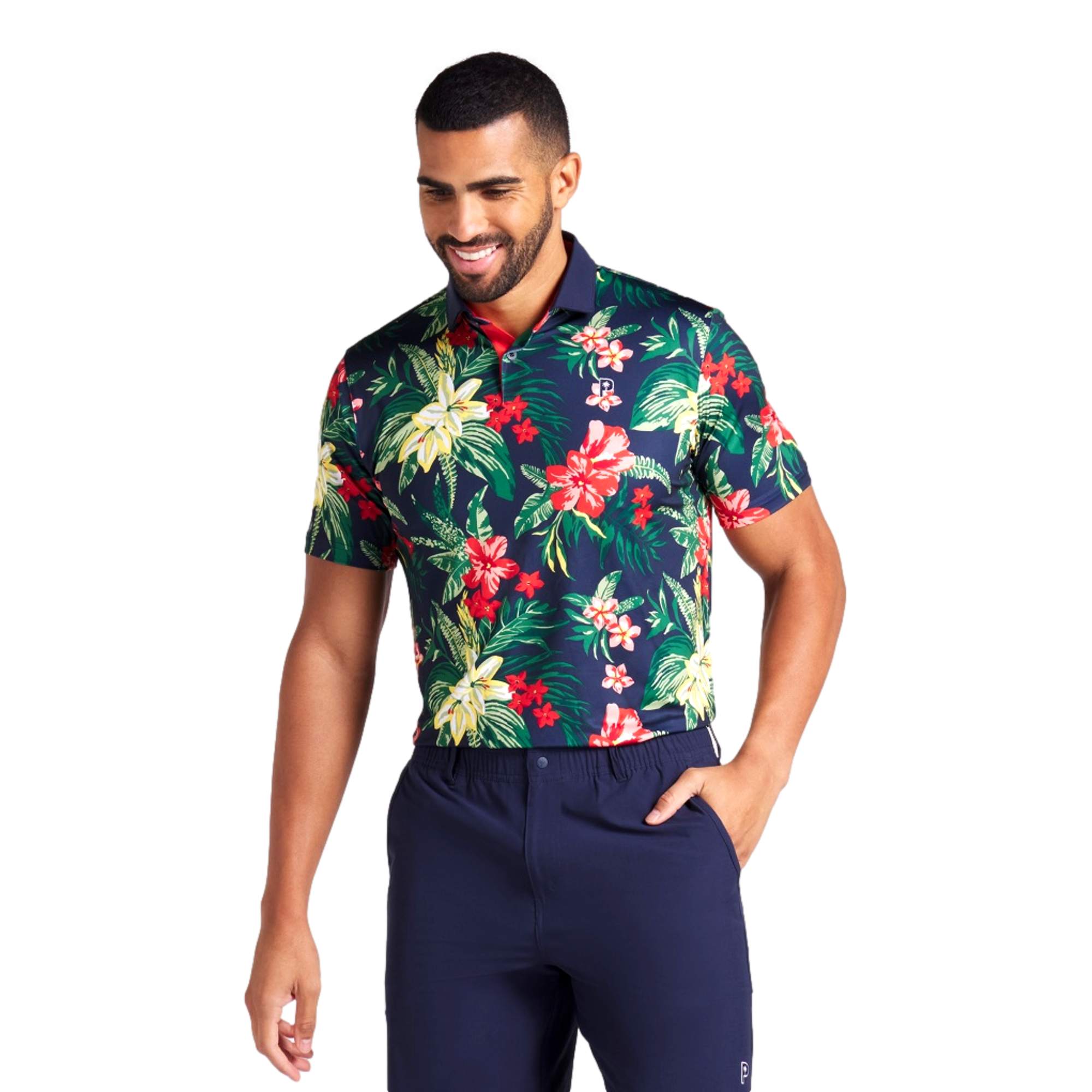 Puma X PTC Floral Men's Short Sleeve Golf Polo Shirt