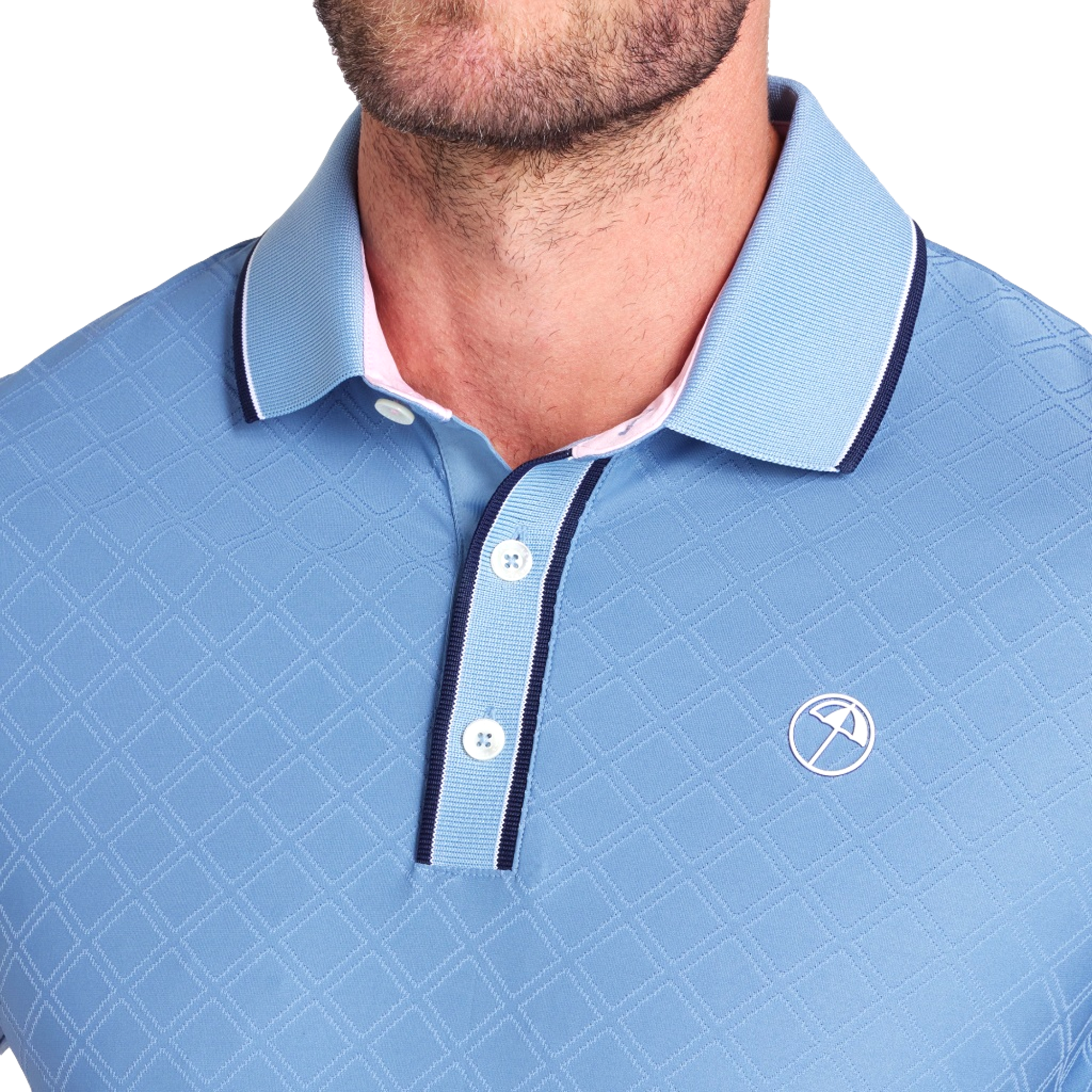 Puma X AP Tipped Jacquard Short Sleeve Golf  Polo Shirt