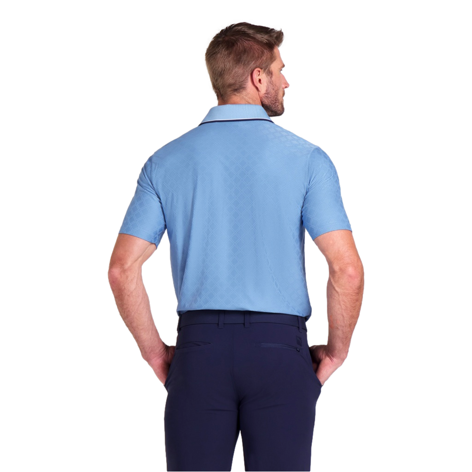 Puma X AP Tipped Jacquard Short Sleeve Golf  Polo Shirt