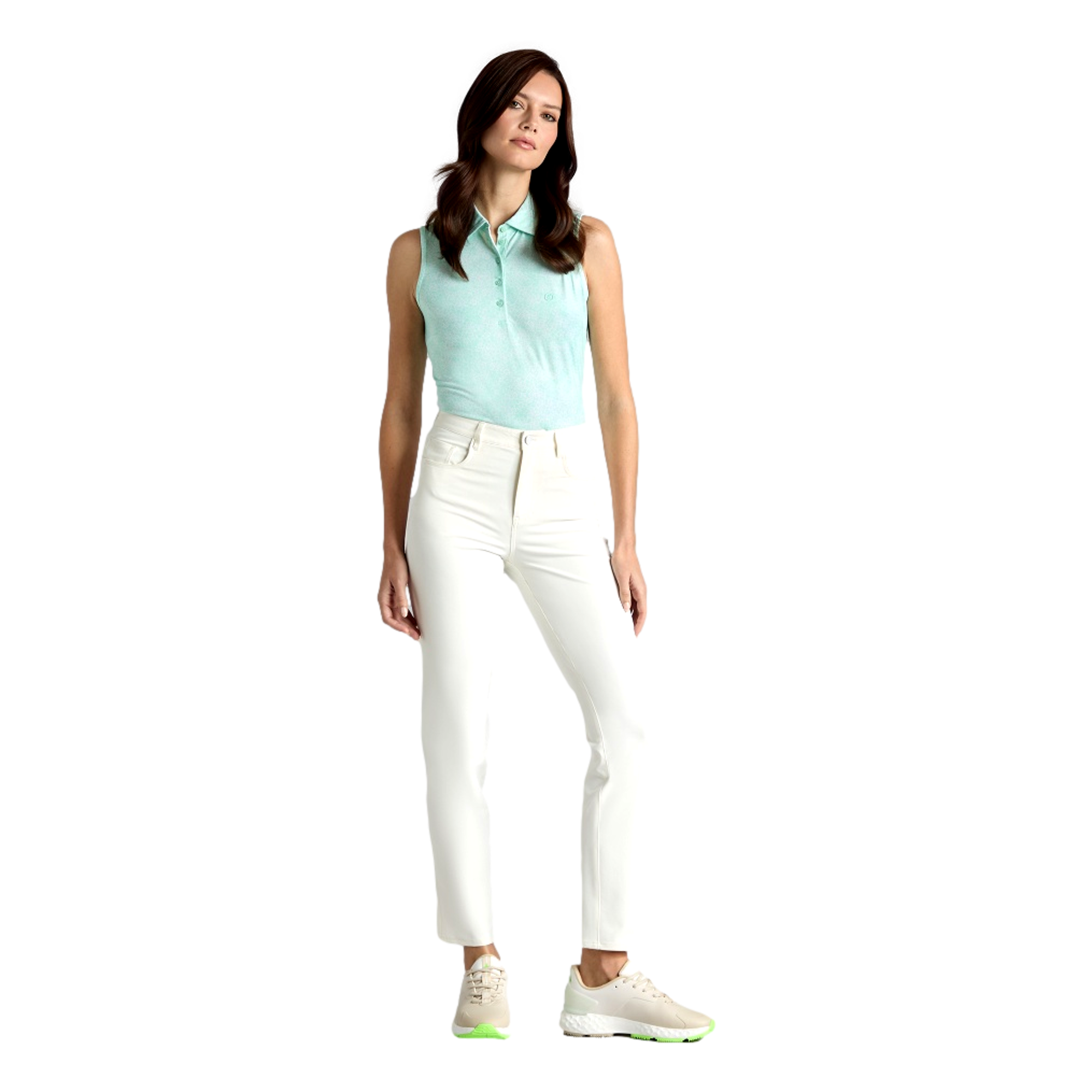 Hydrangea Tech Jersey Sleeveless Golf Polo Shirt