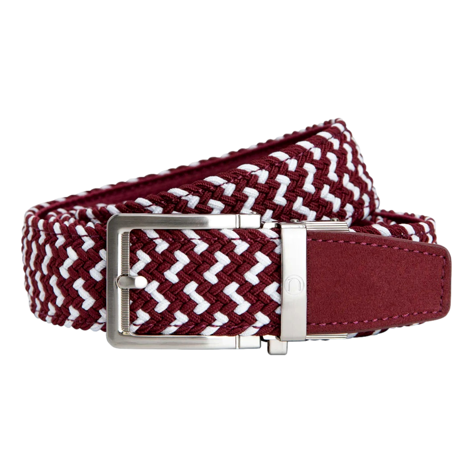 Braided Maroon Men's Golf Belt
