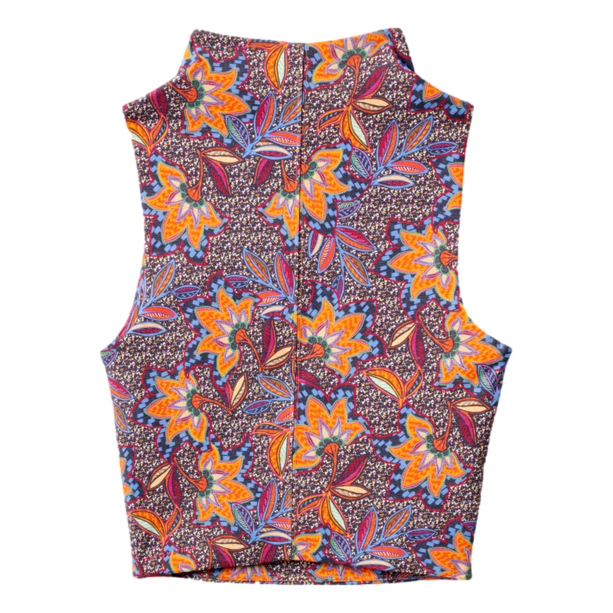 Sunfire Print Zip Moveknit Sleevless Tank Top