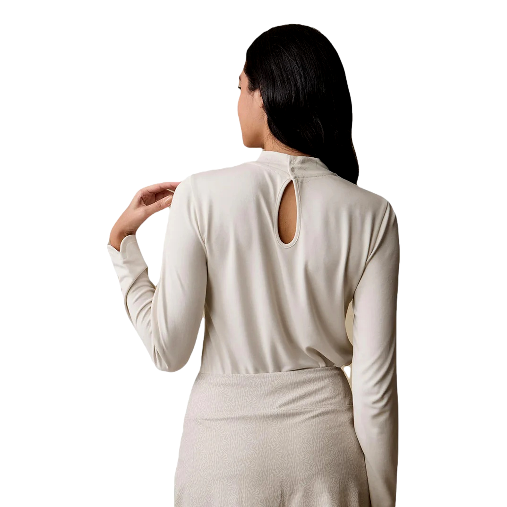 Women's Long Sleeve Keyhole Top