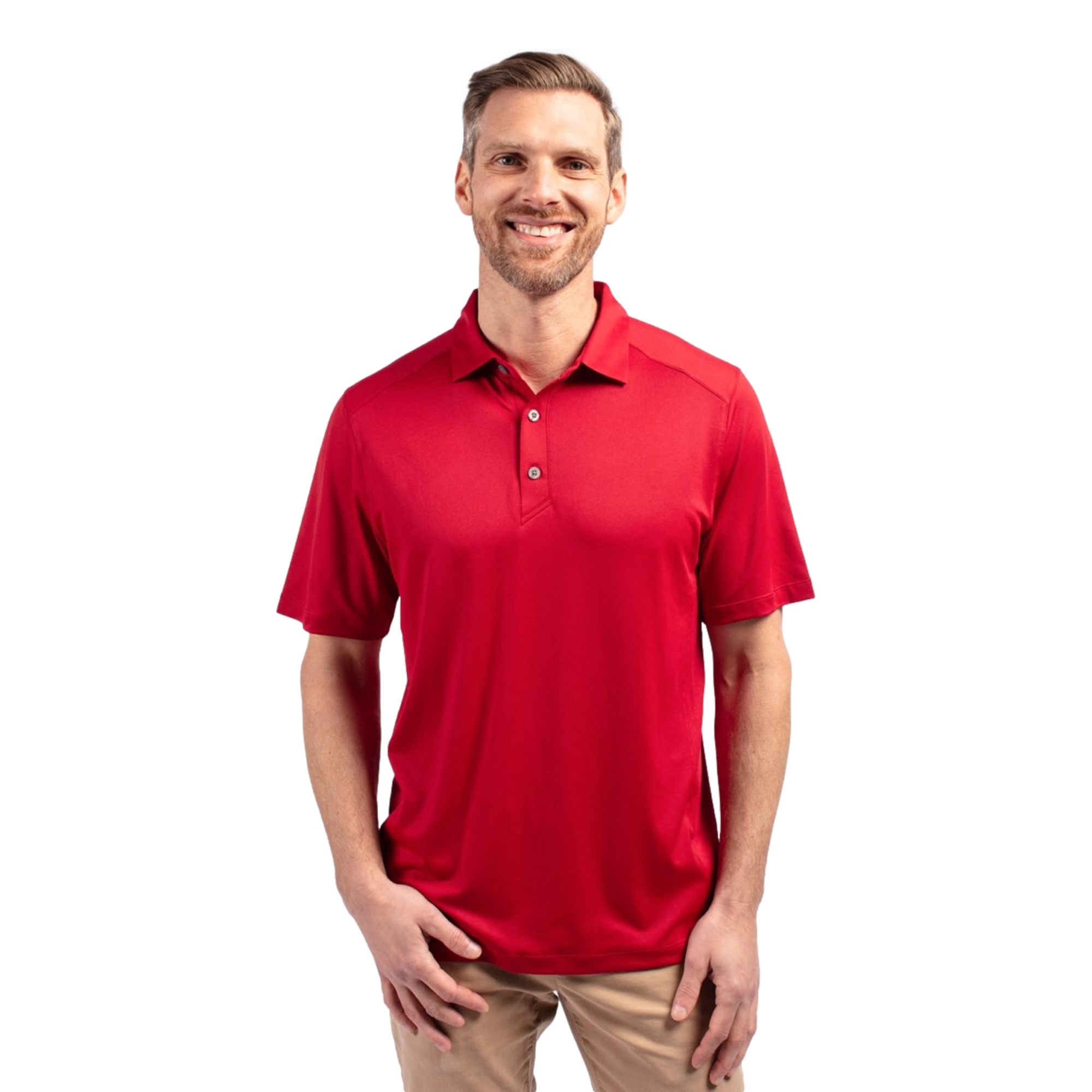 Ohio State Buckeyes Cutter & Buck Forge Eco Stretch Recycled Men's Short Sleeve Golf Polo Shirt