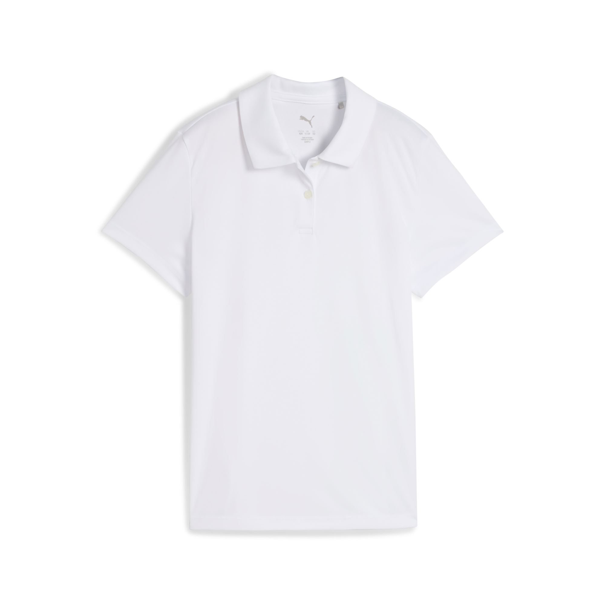 Girls Solid Short Sleeve Polo