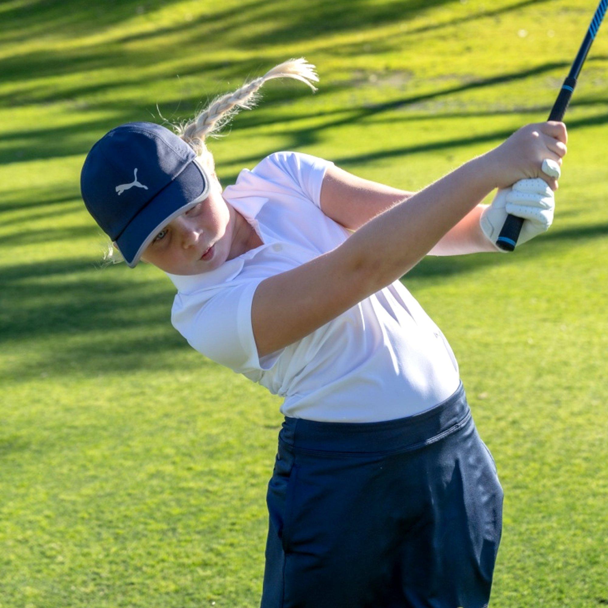 Girls Solid Short Sleeve Polo