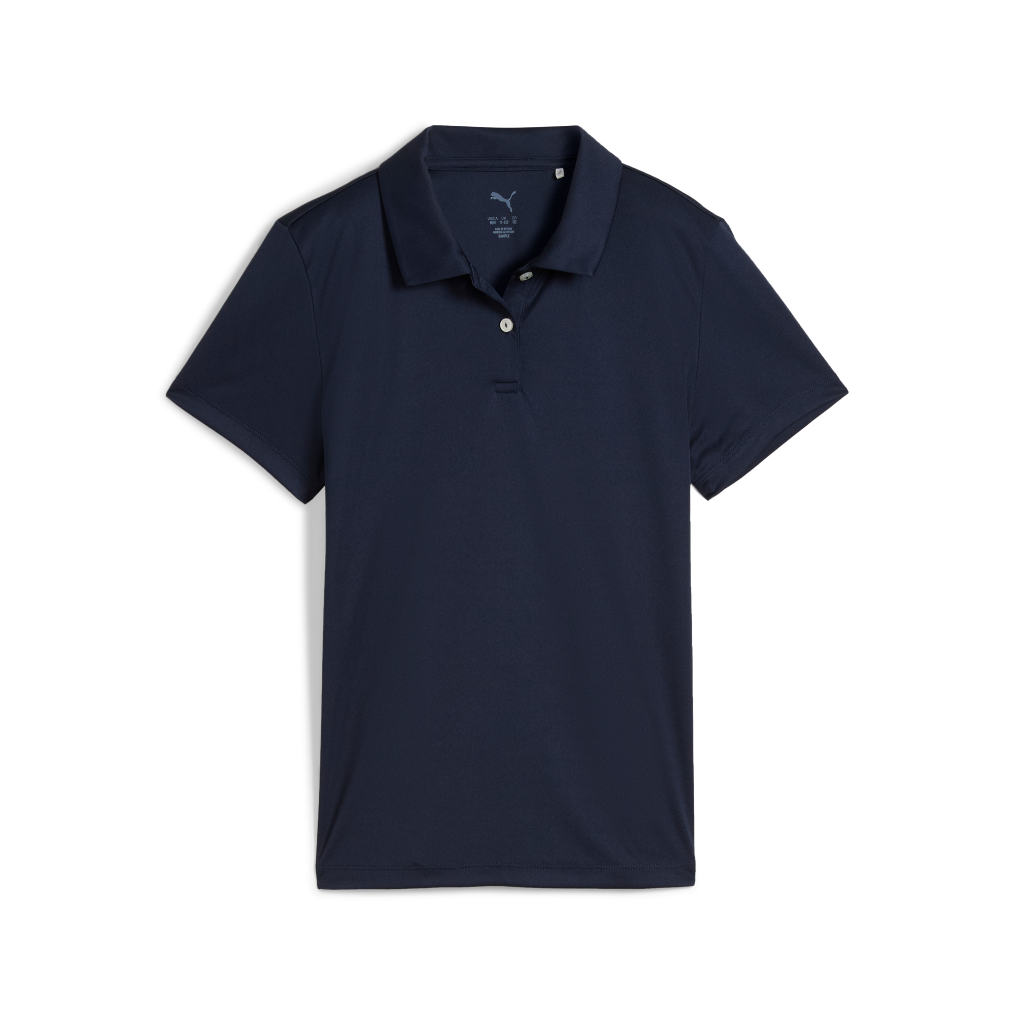 Girls Solid Short Sleeve Polo