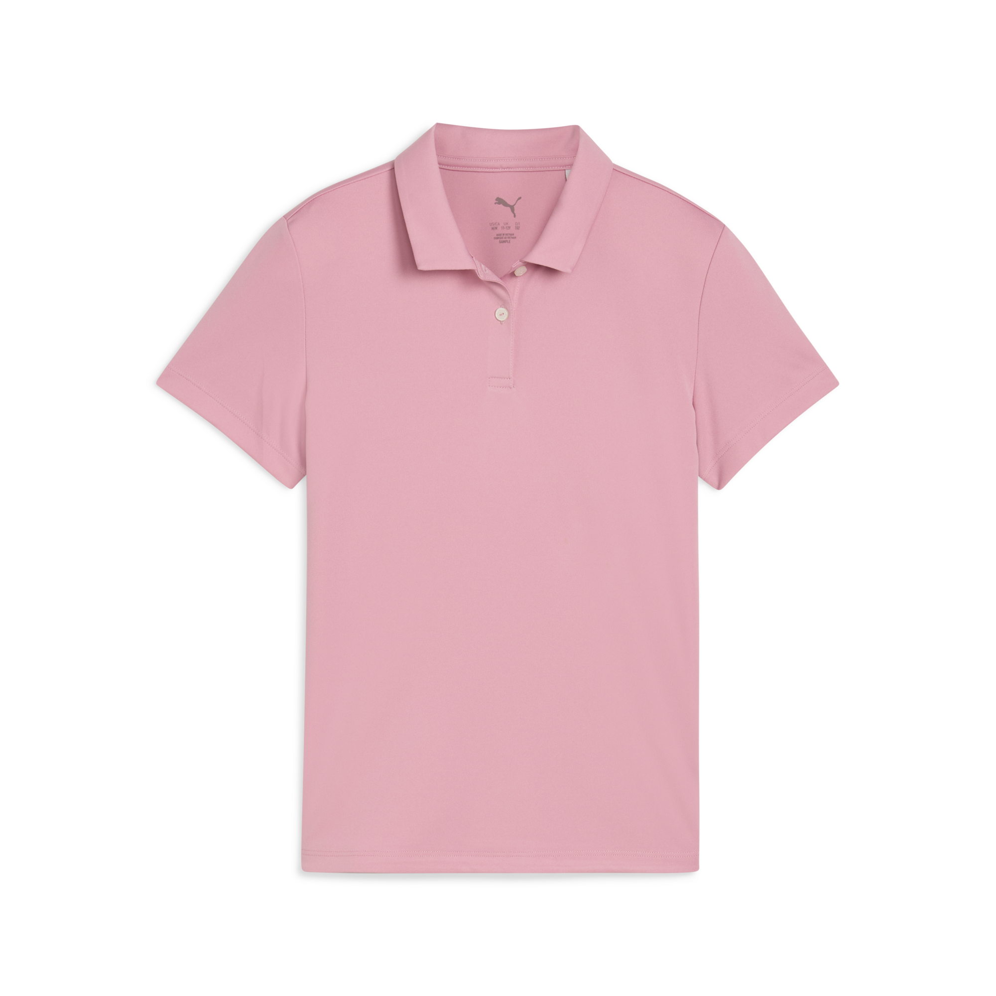Girls Solid Short Sleeve Polo