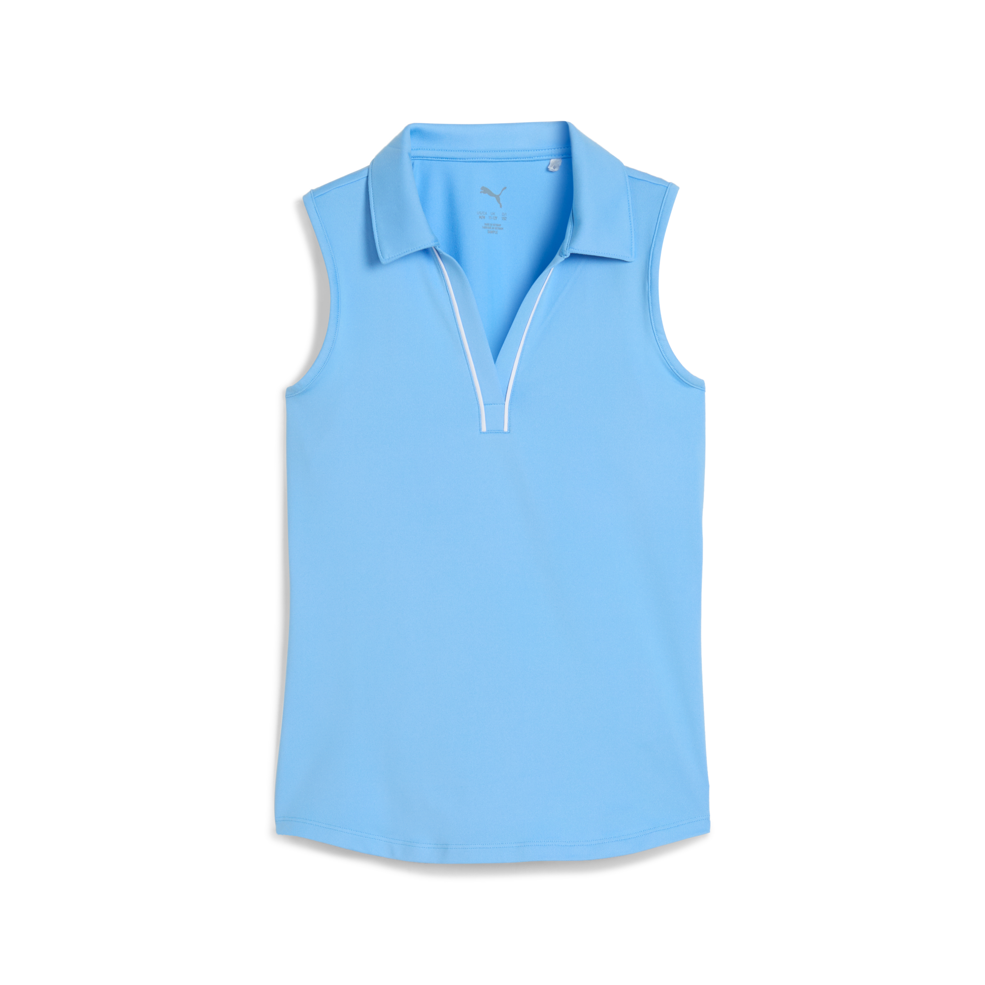 Girls Cloudspun Piped Sleeveless Polo