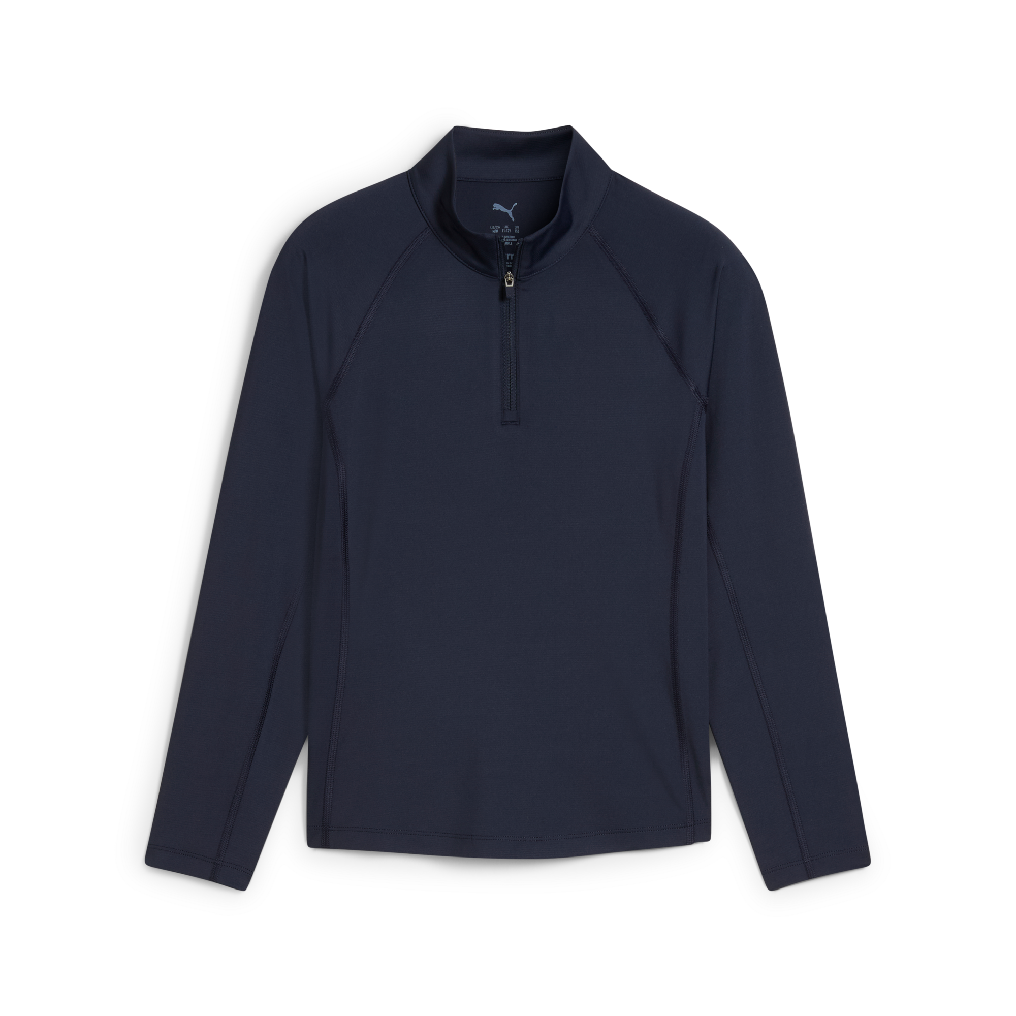 Girls Solid YOU-V Quarter Zip