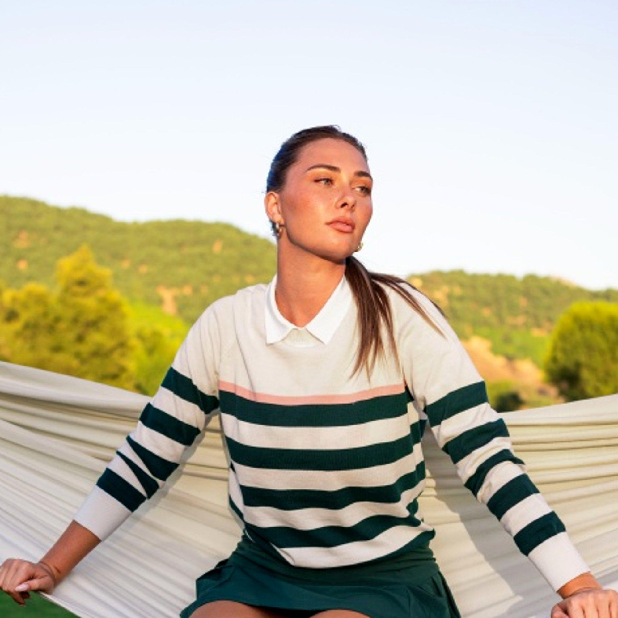 Resort Stripe Women's Golf Sweater