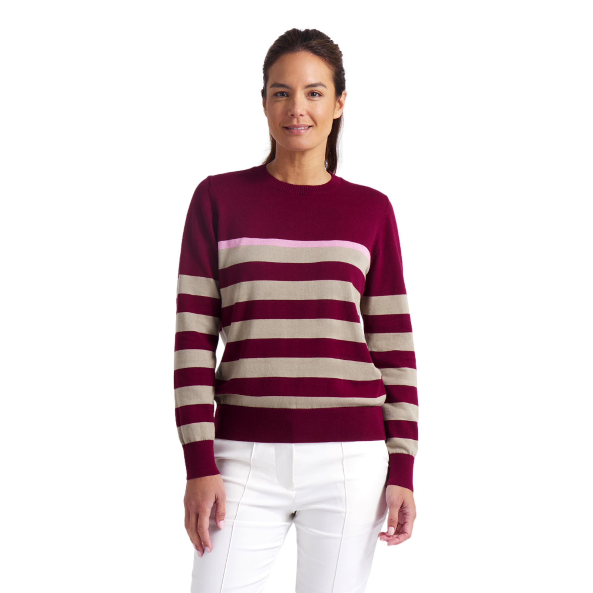 Resort Stripe Women's Golf Sweater