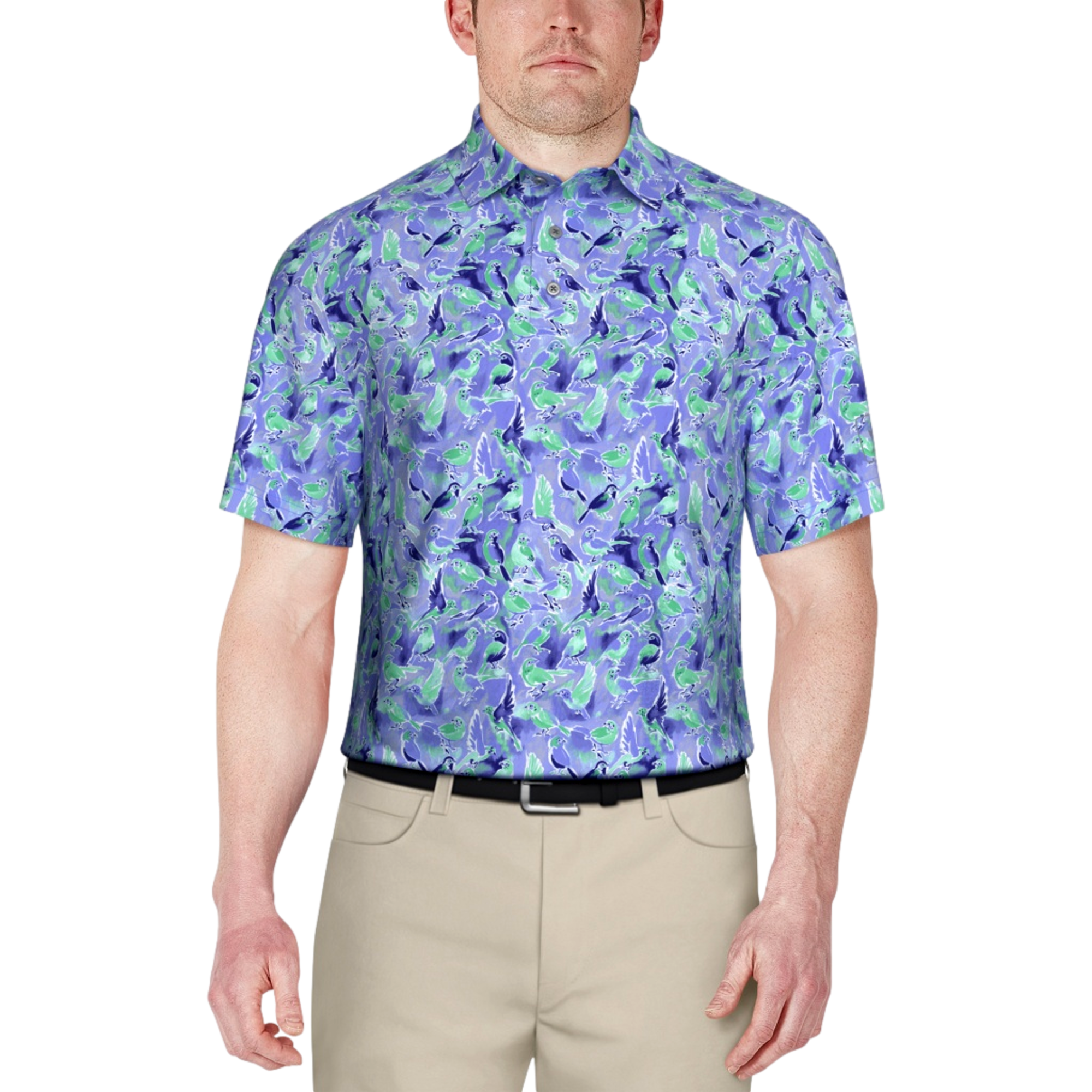 Watercolor Birdie Polo Shirt