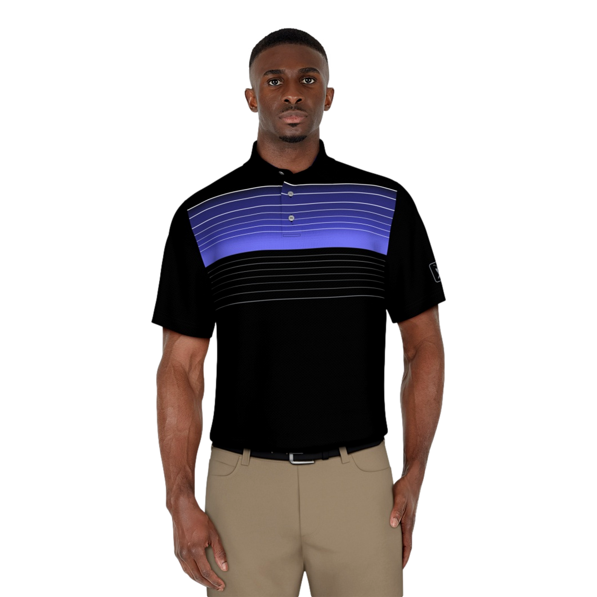 Fine Line Energy Men's Short Sleeve Golf Polo Shirt
