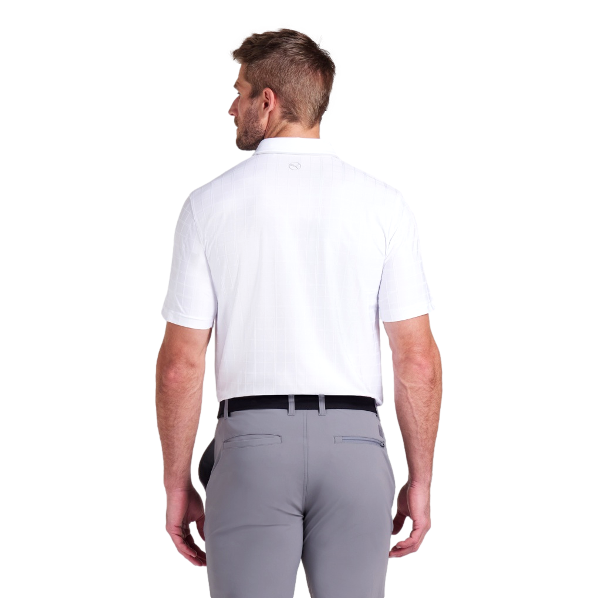 MATTR Check Men's Short Sleeve Golf Polo Shirt