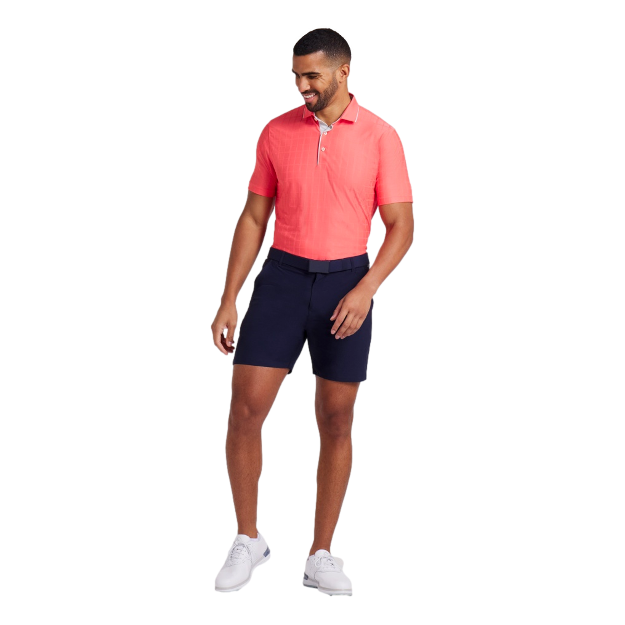 MATTR Check Men's Short Sleeve Golf Polo Shirt