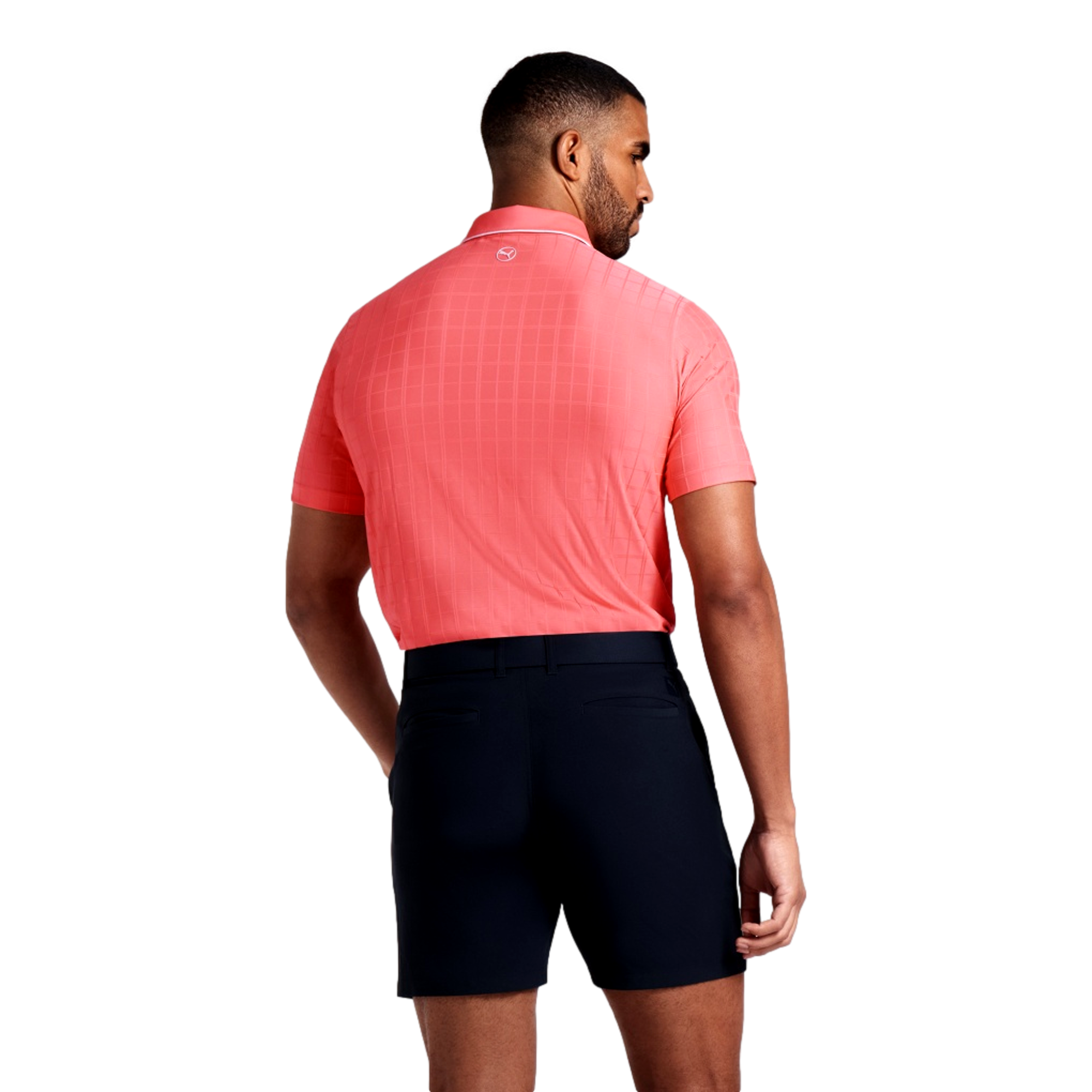 MATTR Check Men's Short Sleeve Golf Polo Shirt