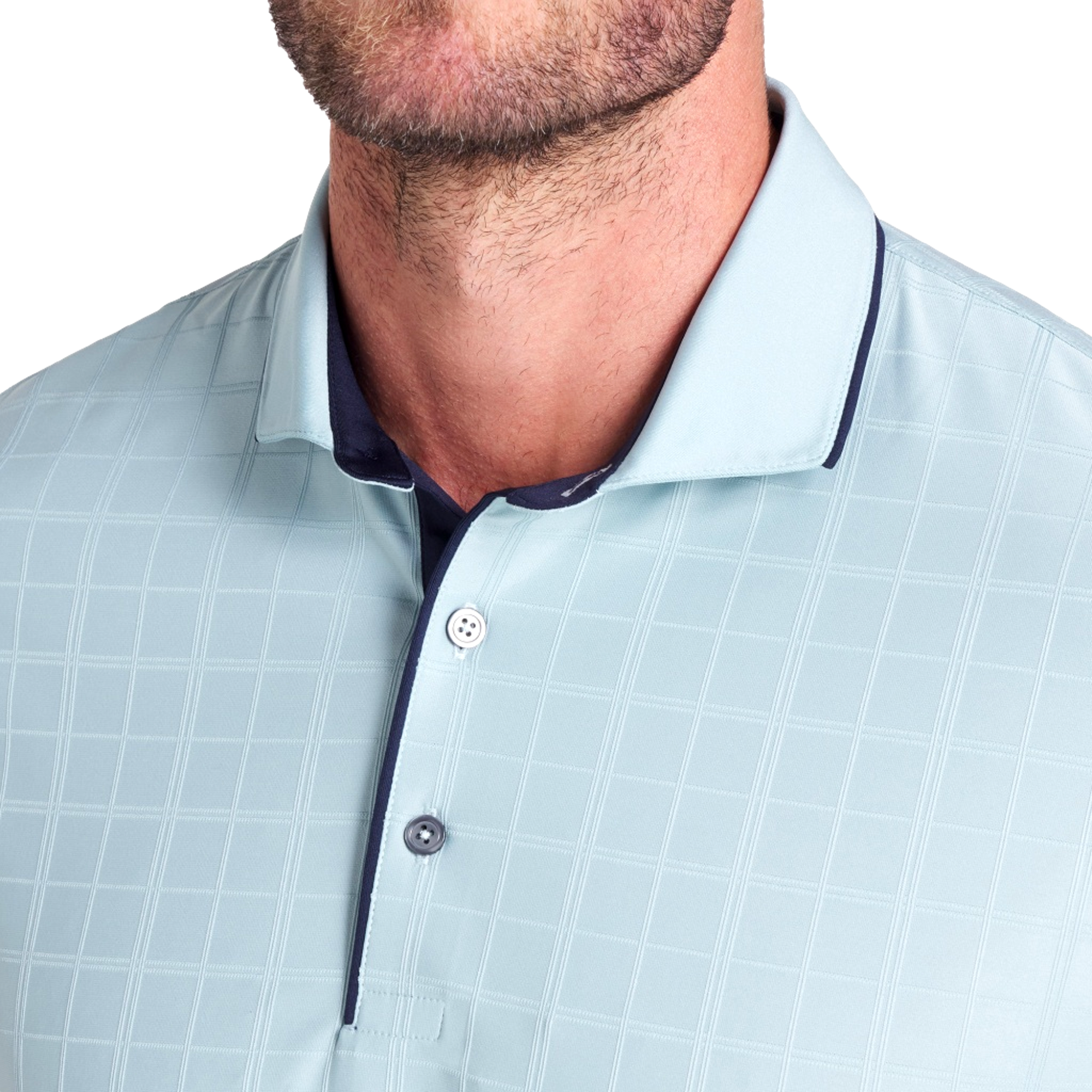 MATTR Check Men's Short Sleeve Golf Polo Shirt