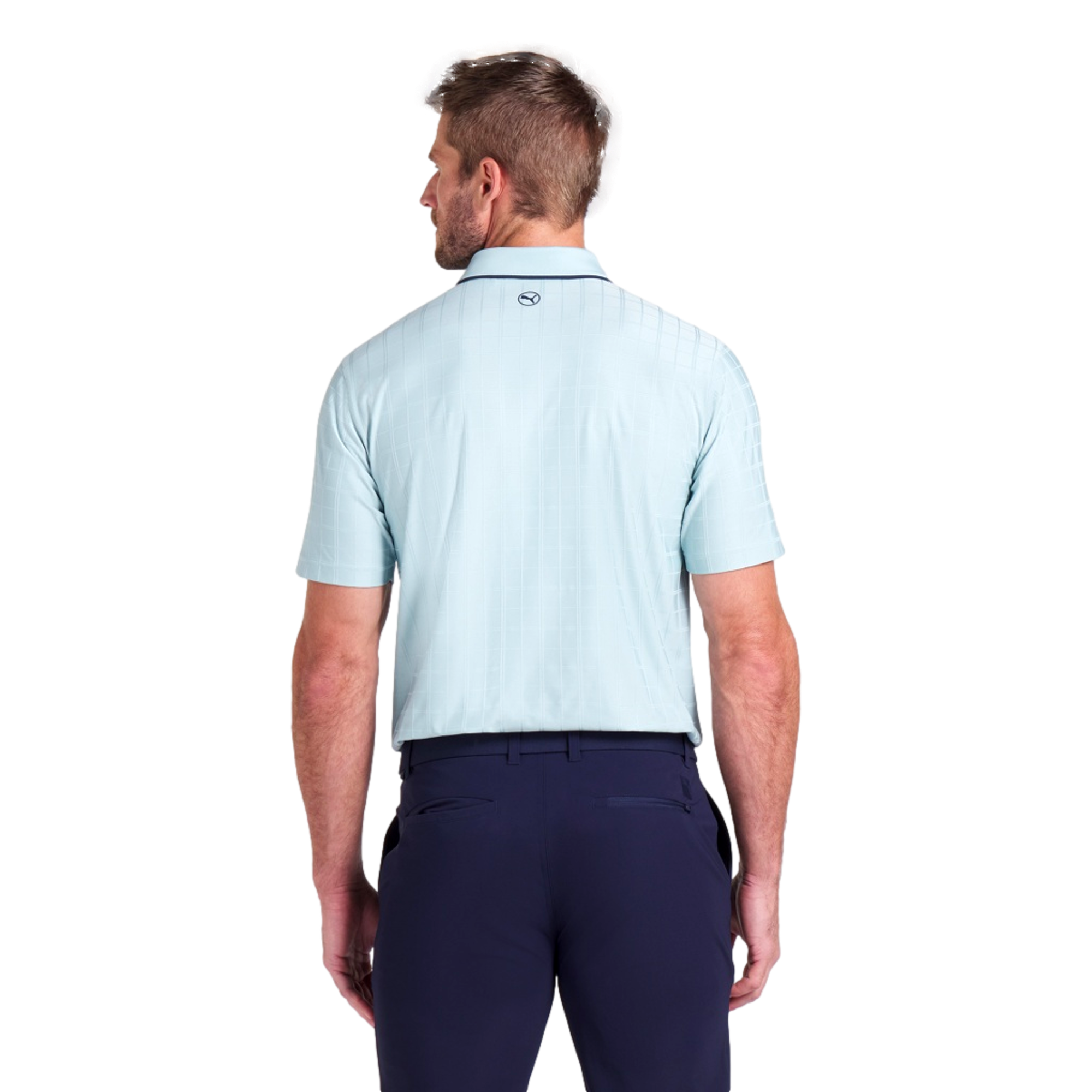 MATTR Check Men's Short Sleeve Golf Polo Shirt