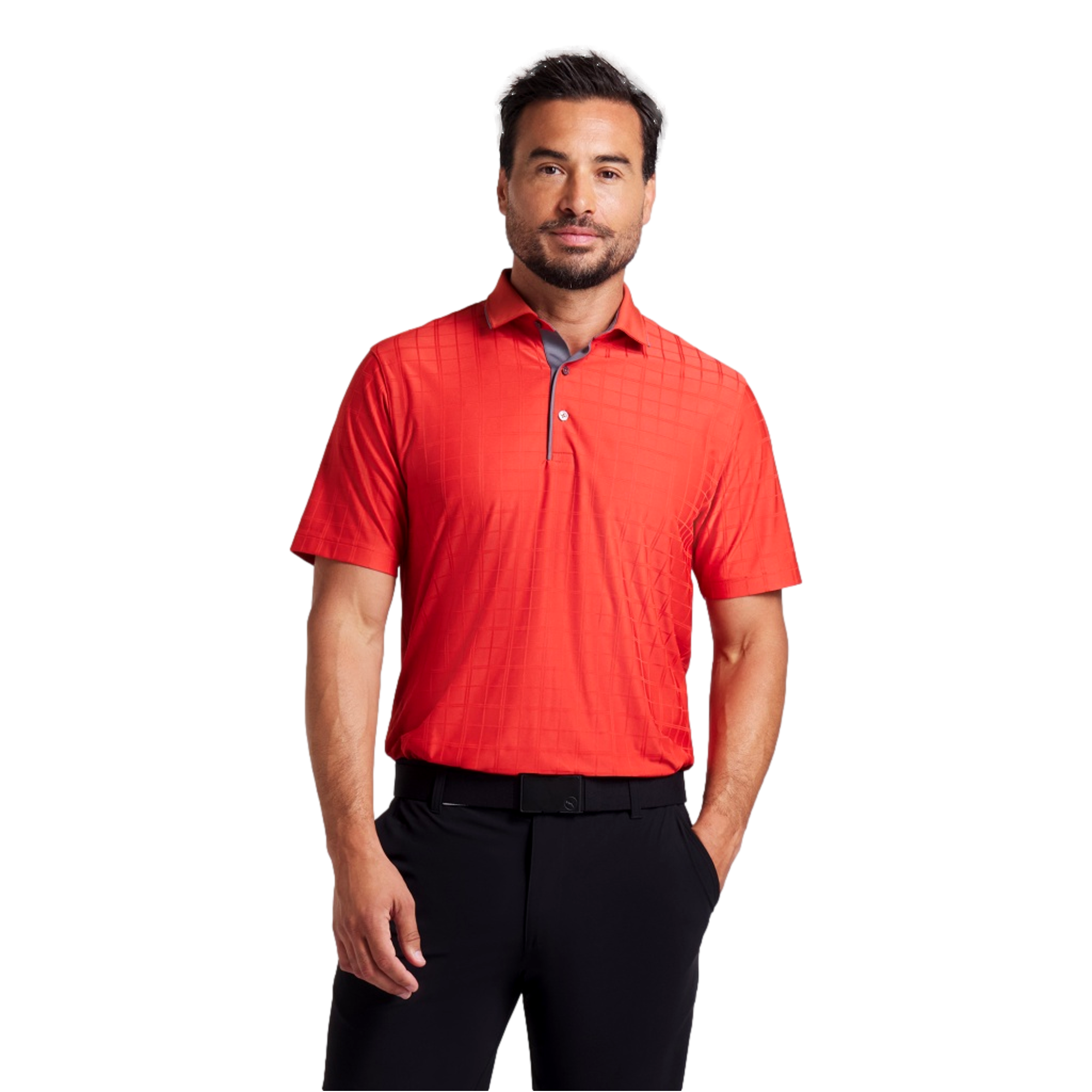 PUMA MATTR Check Men's Short Sleeve Golf Polo Shirt