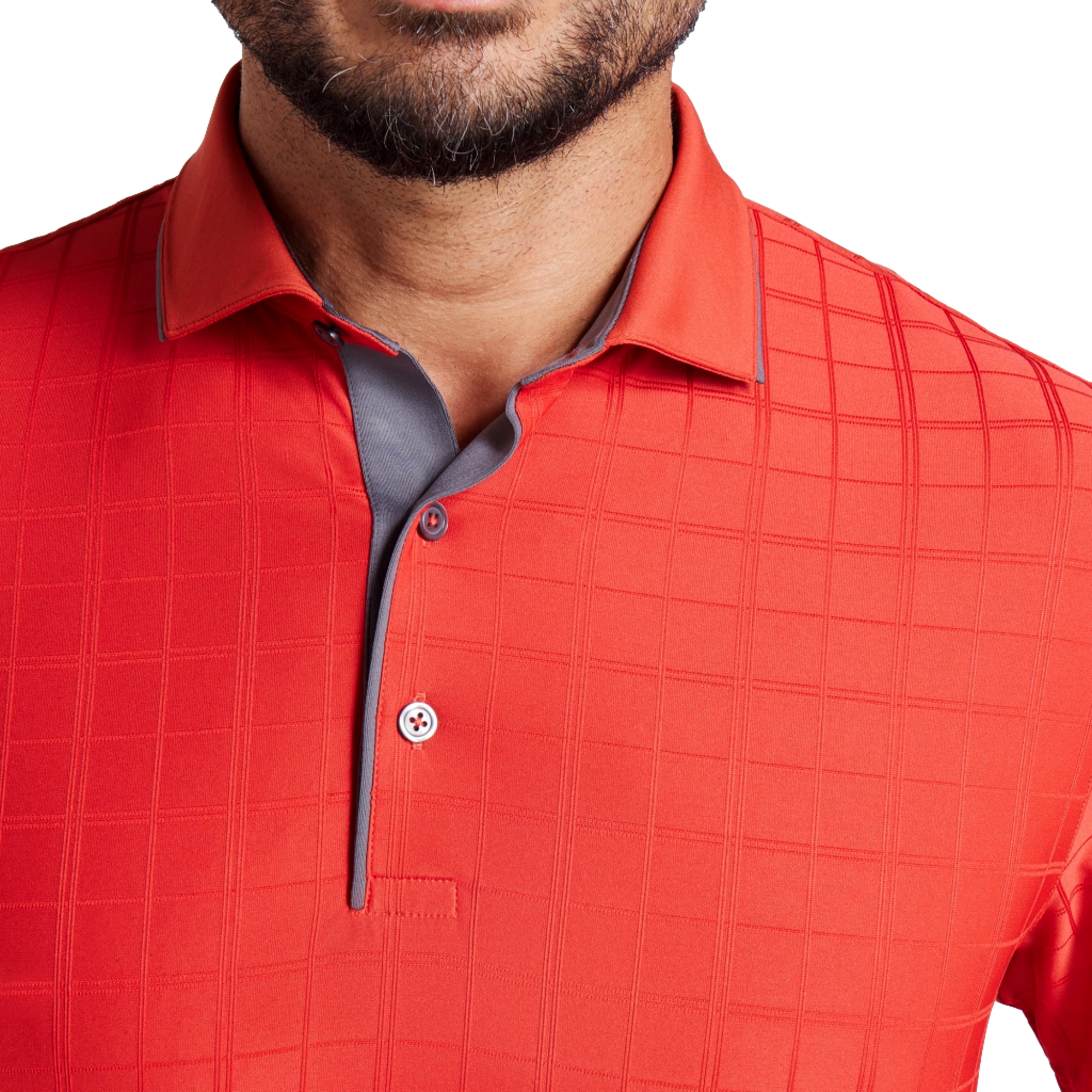 MATTR Check Men's Short Sleeve Golf Polo Shirt