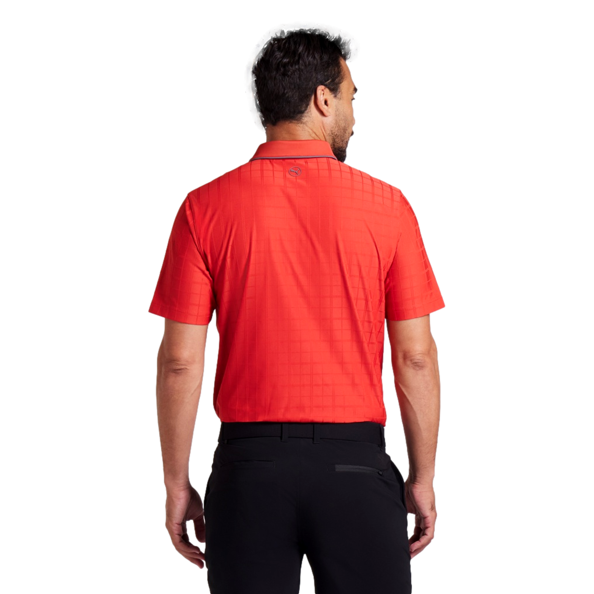 MATTR Check Men's Short Sleeve Golf Polo Shirt