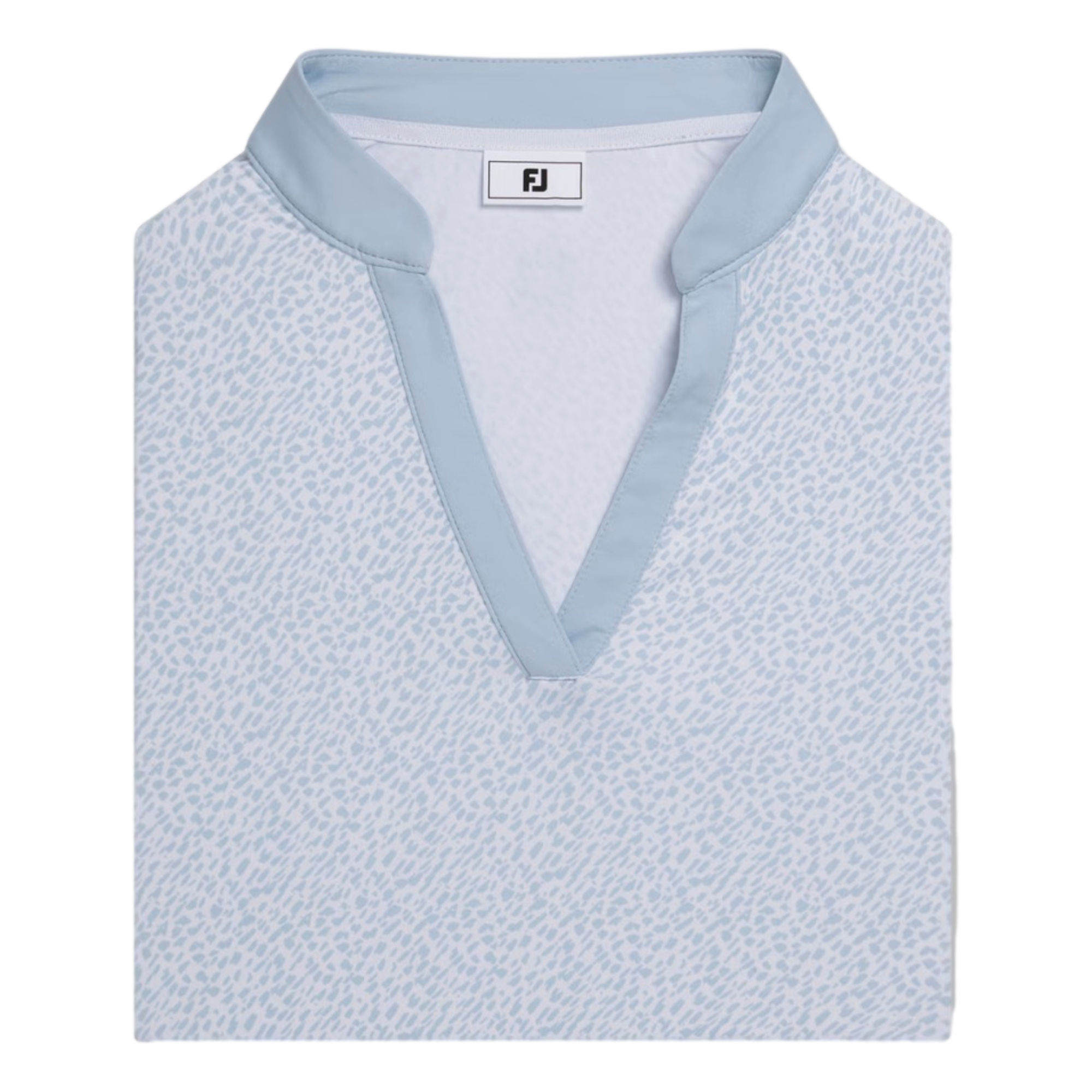 Print Open Placket Women's Sleeveless Golf Shirt