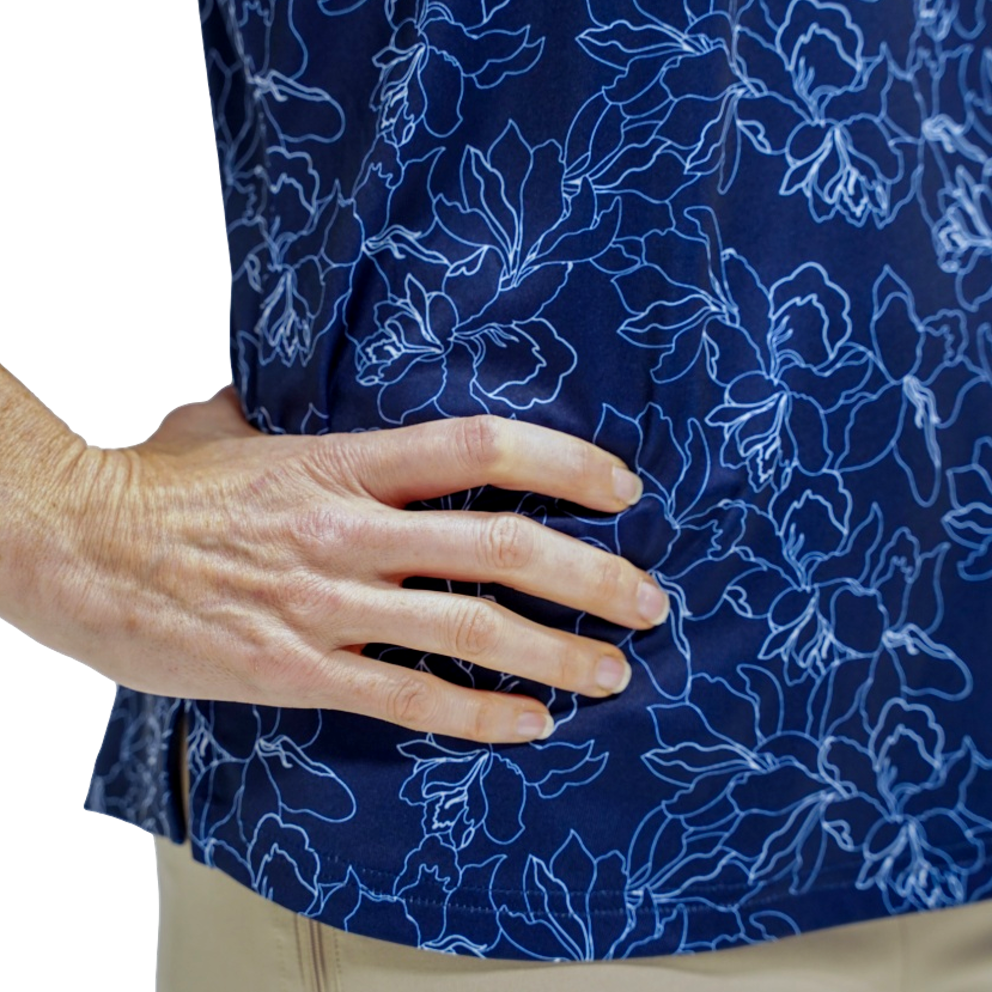 Floral Print Polo Women's Short Sleeve Golf Polo Shirt