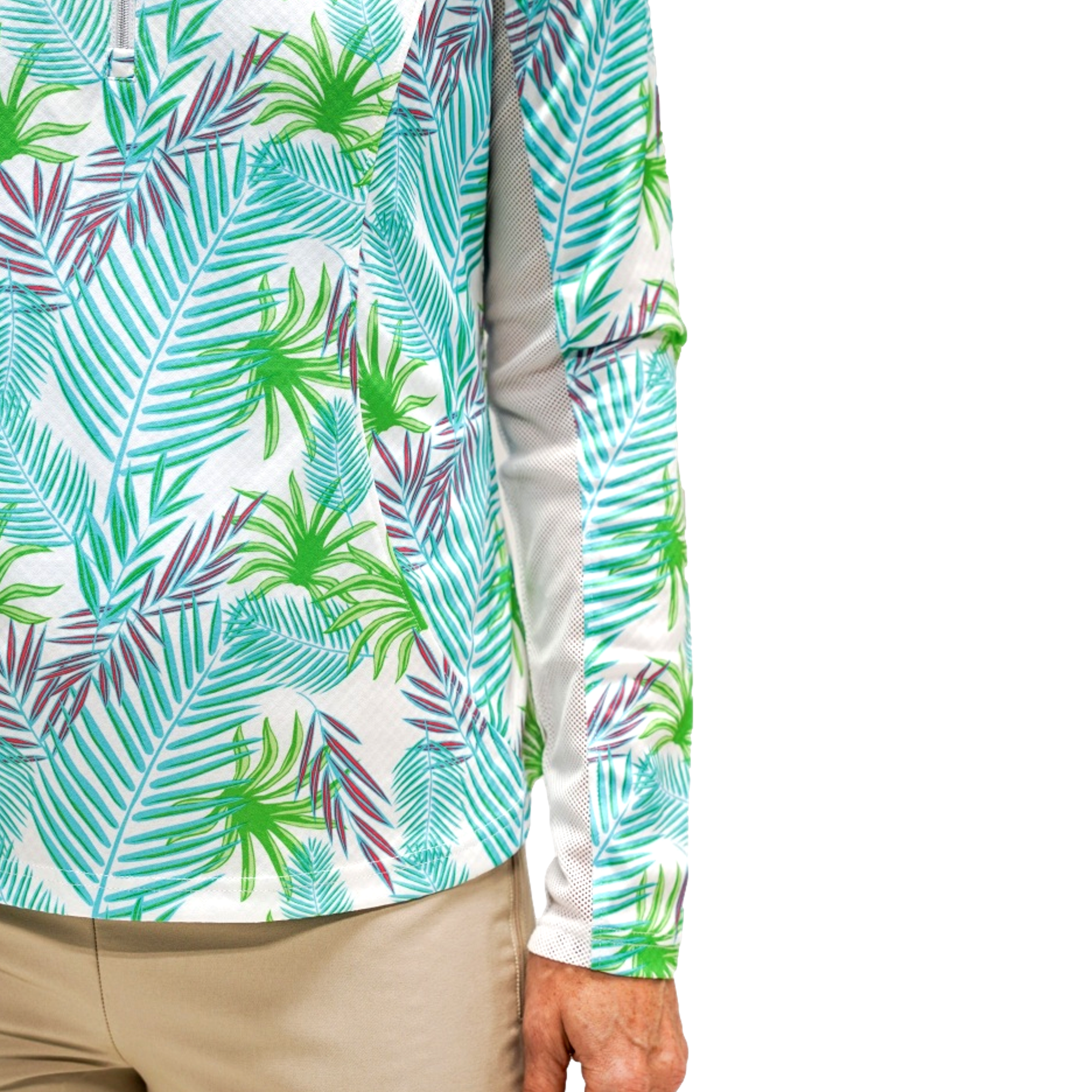 Tropical Print Women's Golf Quarter Zip