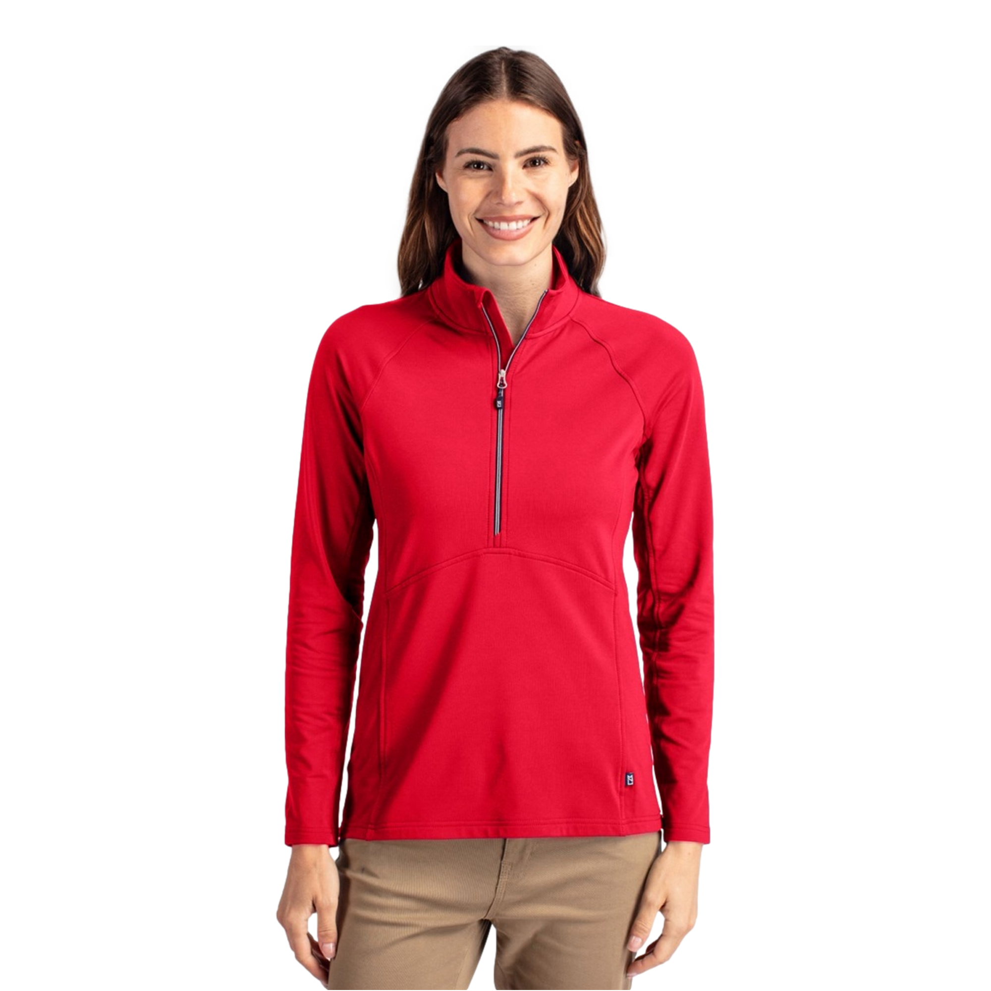 Georgia Bulldogs Alumni Adapt Eco Knit Stretch Recycled Womens Half Zip Pullover
