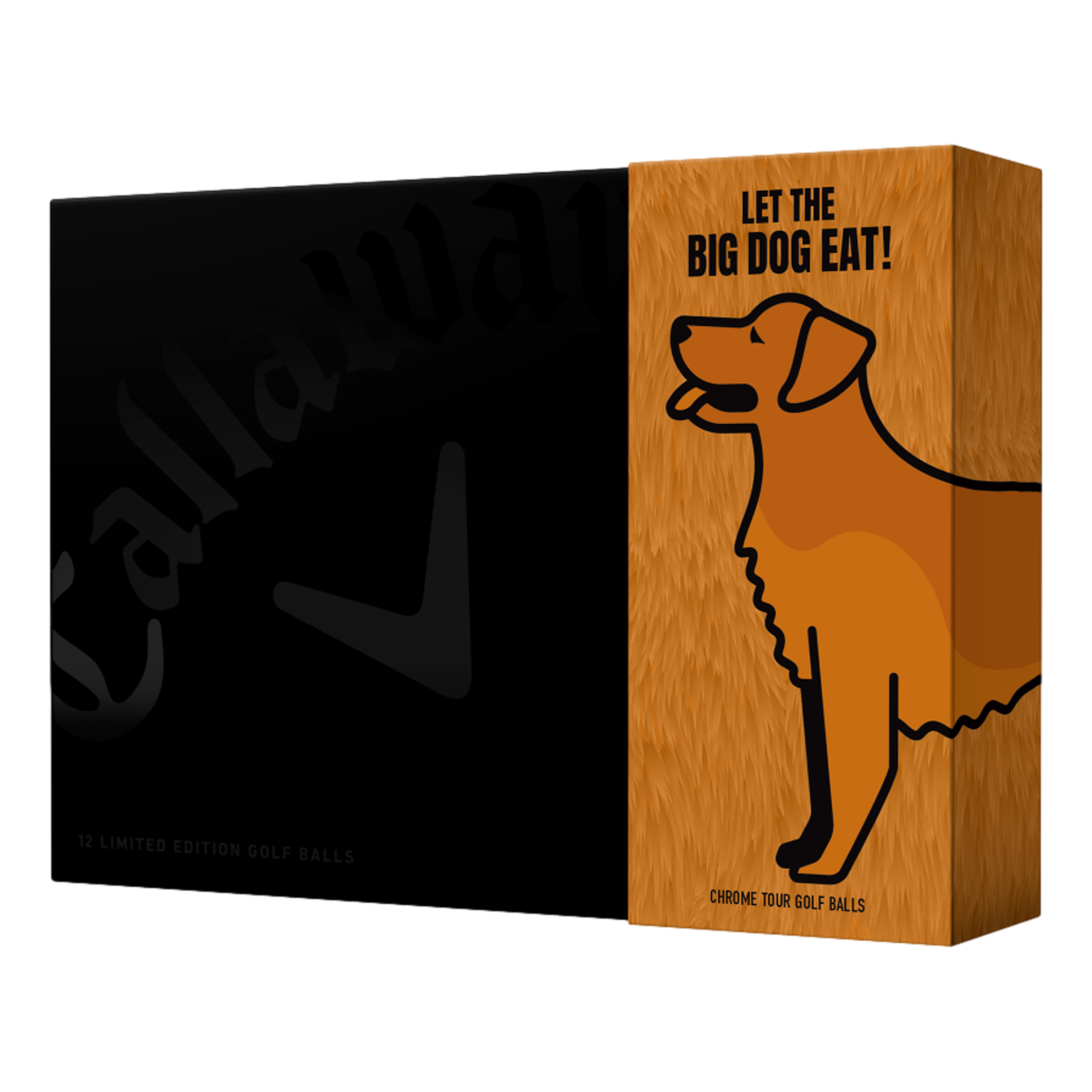 Chrome Tour Let the Big Dog Eat – Golden Retriever Golf Balls