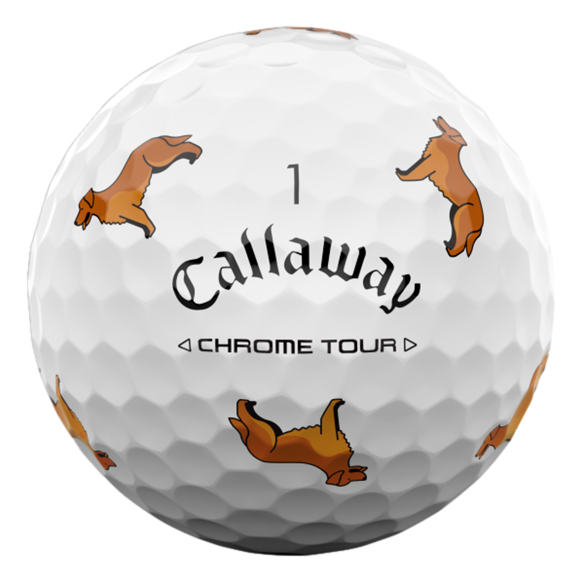 Chrome Tour Let the Big Dog Eat – Golden Retriever Golf Balls