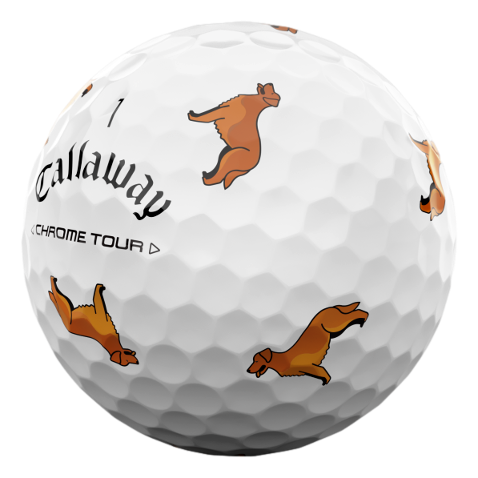Chrome Tour Let the Big Dog Eat – Golden Retriever Golf Balls