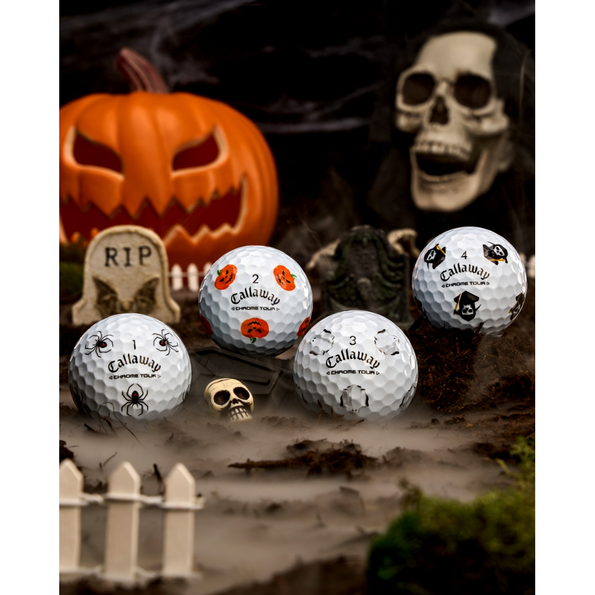 Callaway Chrome Tour 2024 Halloween Golf Balls