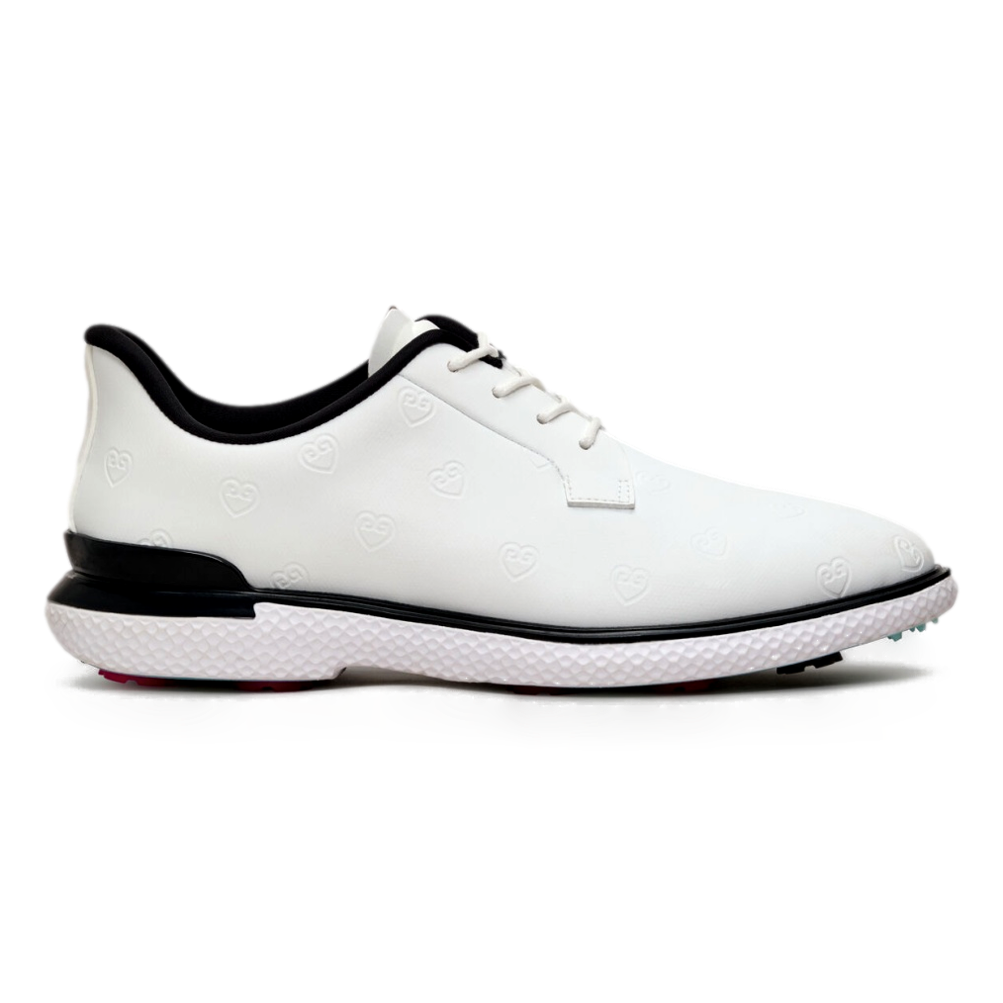 Gallivan2R Debossed Heart G's Kiltie Women's Spikeless Golf Shoes