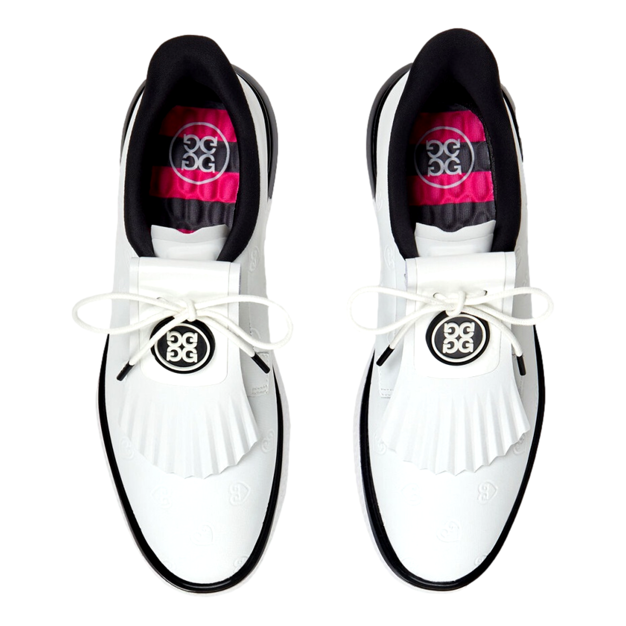 Gallivan2R Debossed Heart G's Kiltie Women's Spikeless Golf Shoes