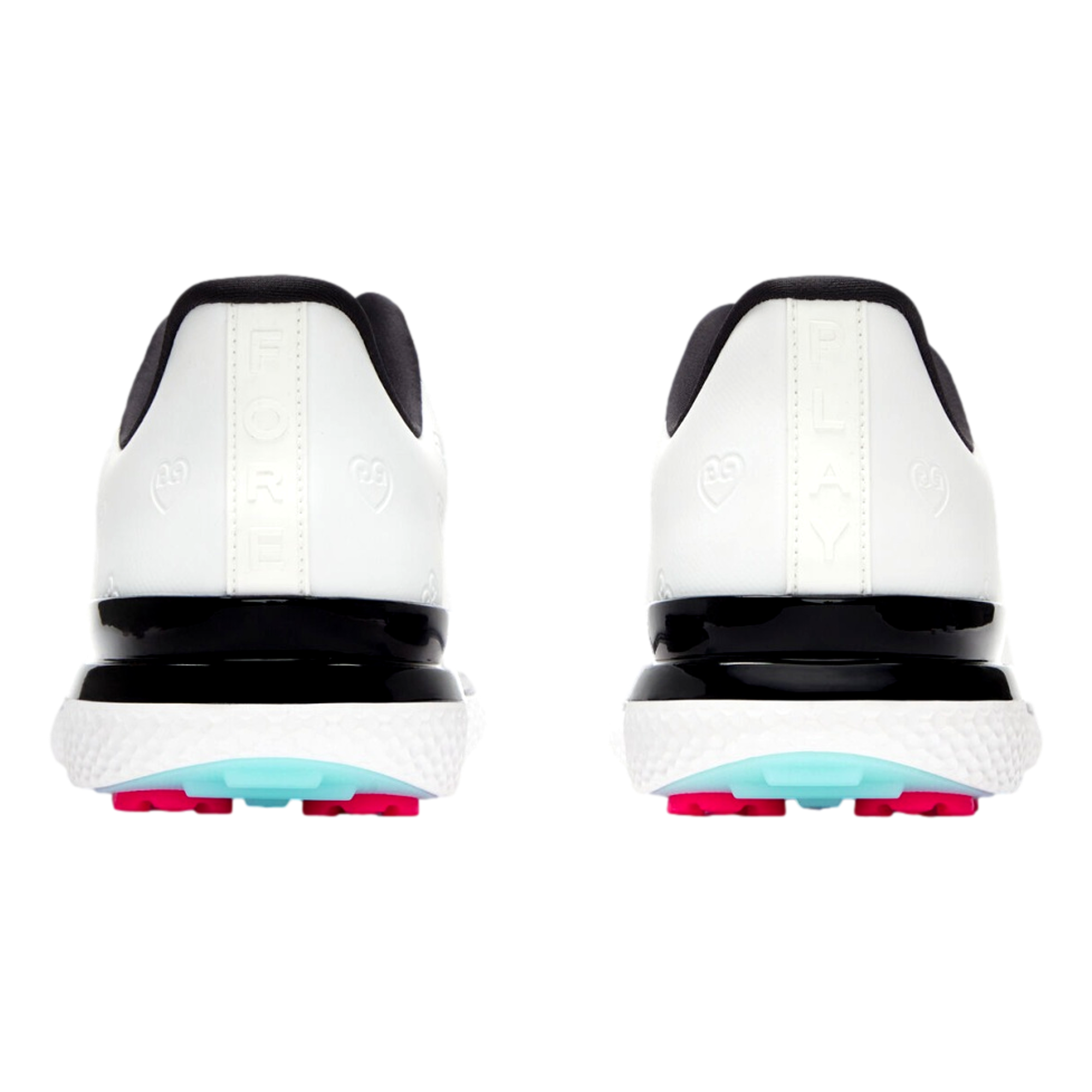 Gallivan2R Debossed Heart G's Kiltie Women's Spikeless Golf Shoes