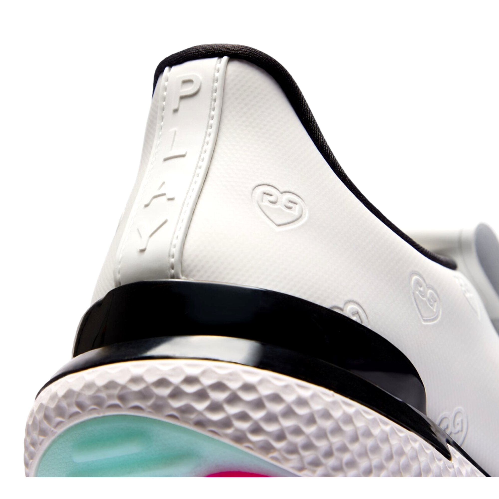Gallivan2R Debossed Heart G's Kiltie Women's Spikeless Golf Shoes