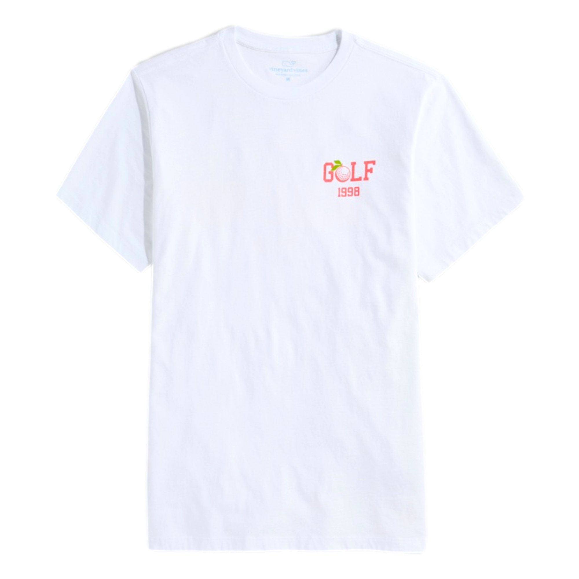 Peachy Crossed Golf Clubs Short Sleeve Pocket T-Shirt