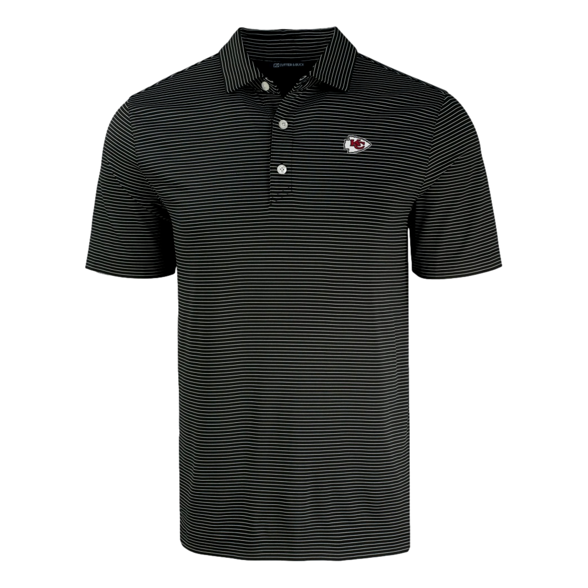 Kansas City Chiefs Forge Eco Fine Line Stripe Recycled Polo Shirt