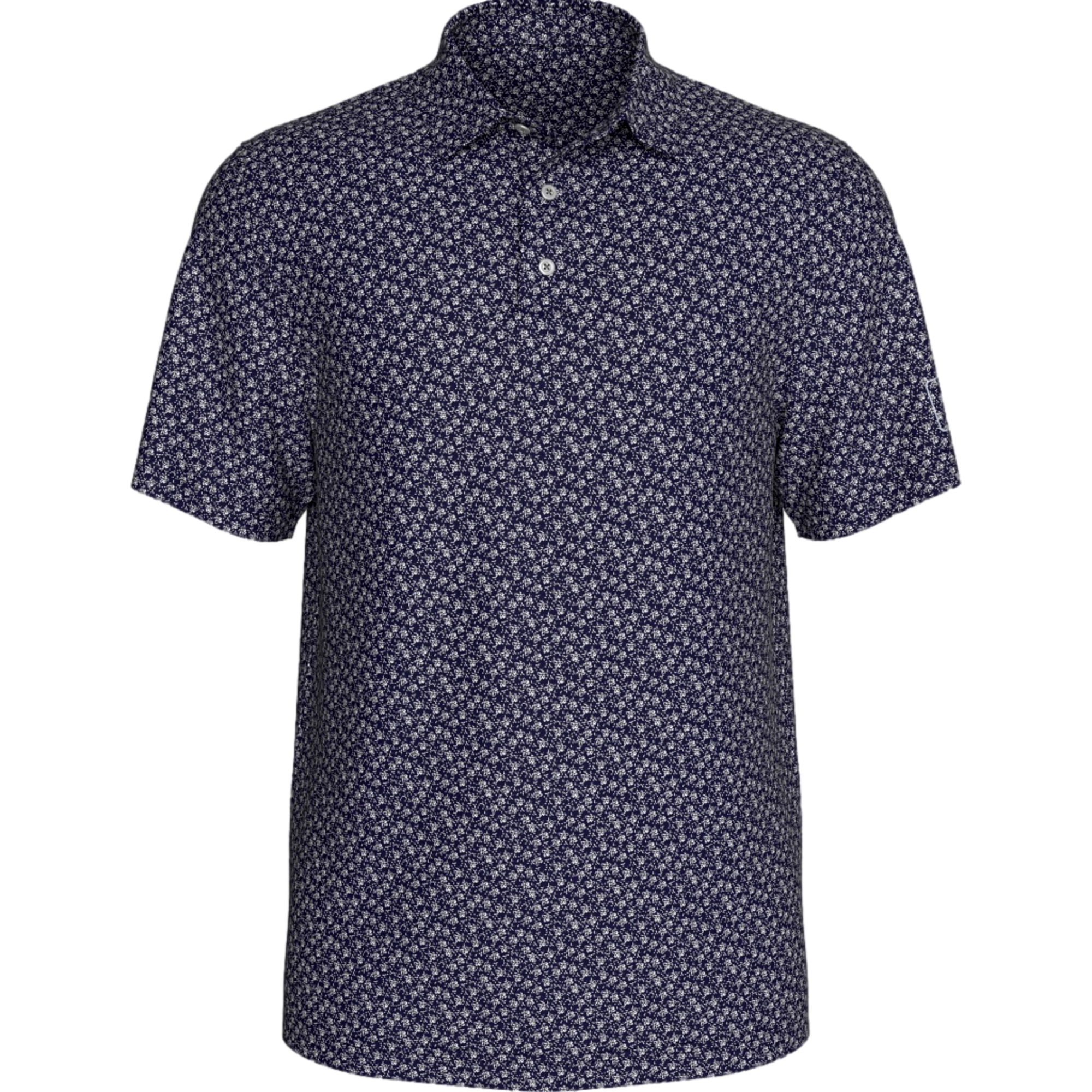 Boys Floral Print Polo Shirt