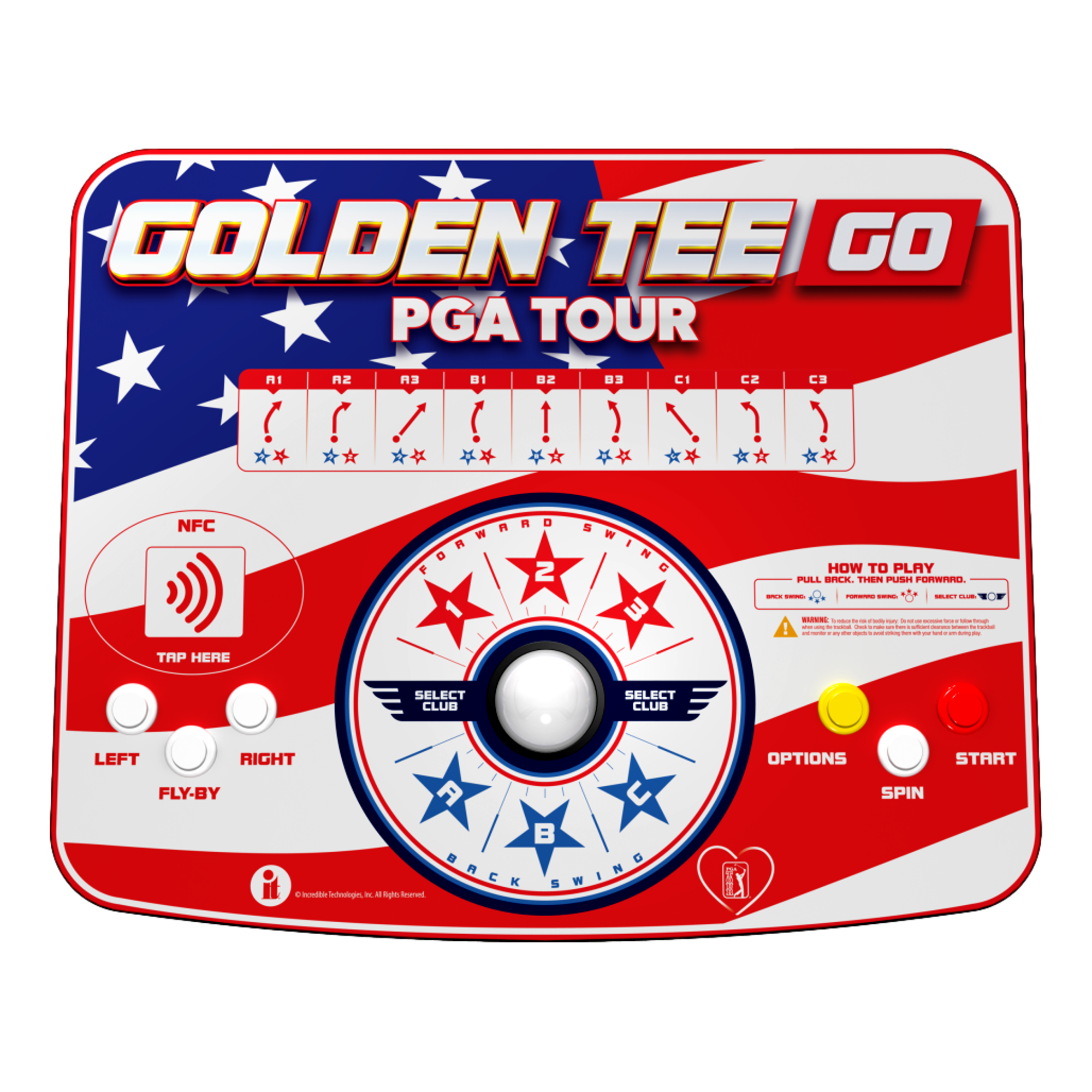 Golden Tee PGA TOUR GO, Stars and Stripe