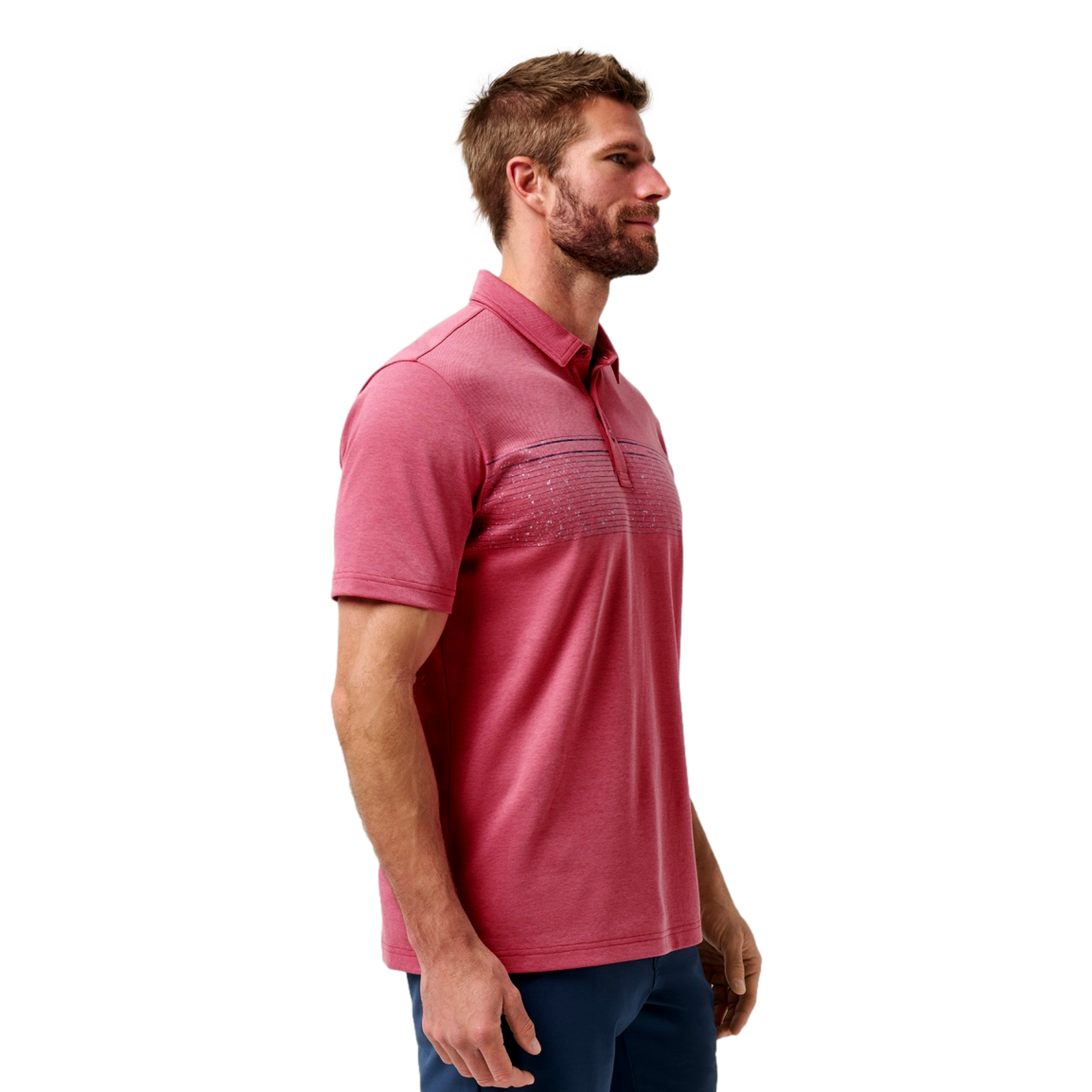 Final Call Chest Stripe Men's Short Sleeve Golf Polo Shirt